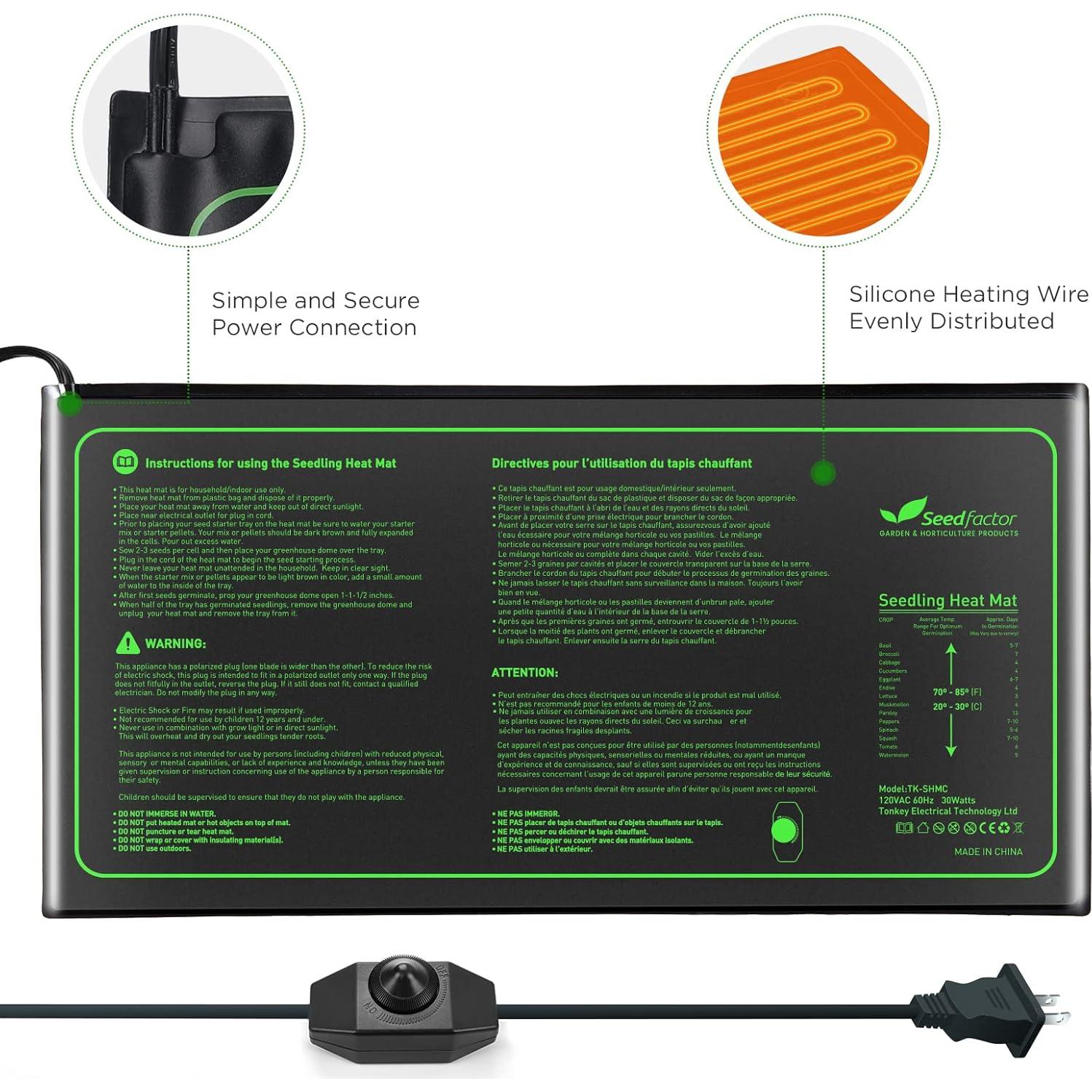 Almohadilla Térmica Seedfactor 25.4x50.8cm Ajustable Impermeable
