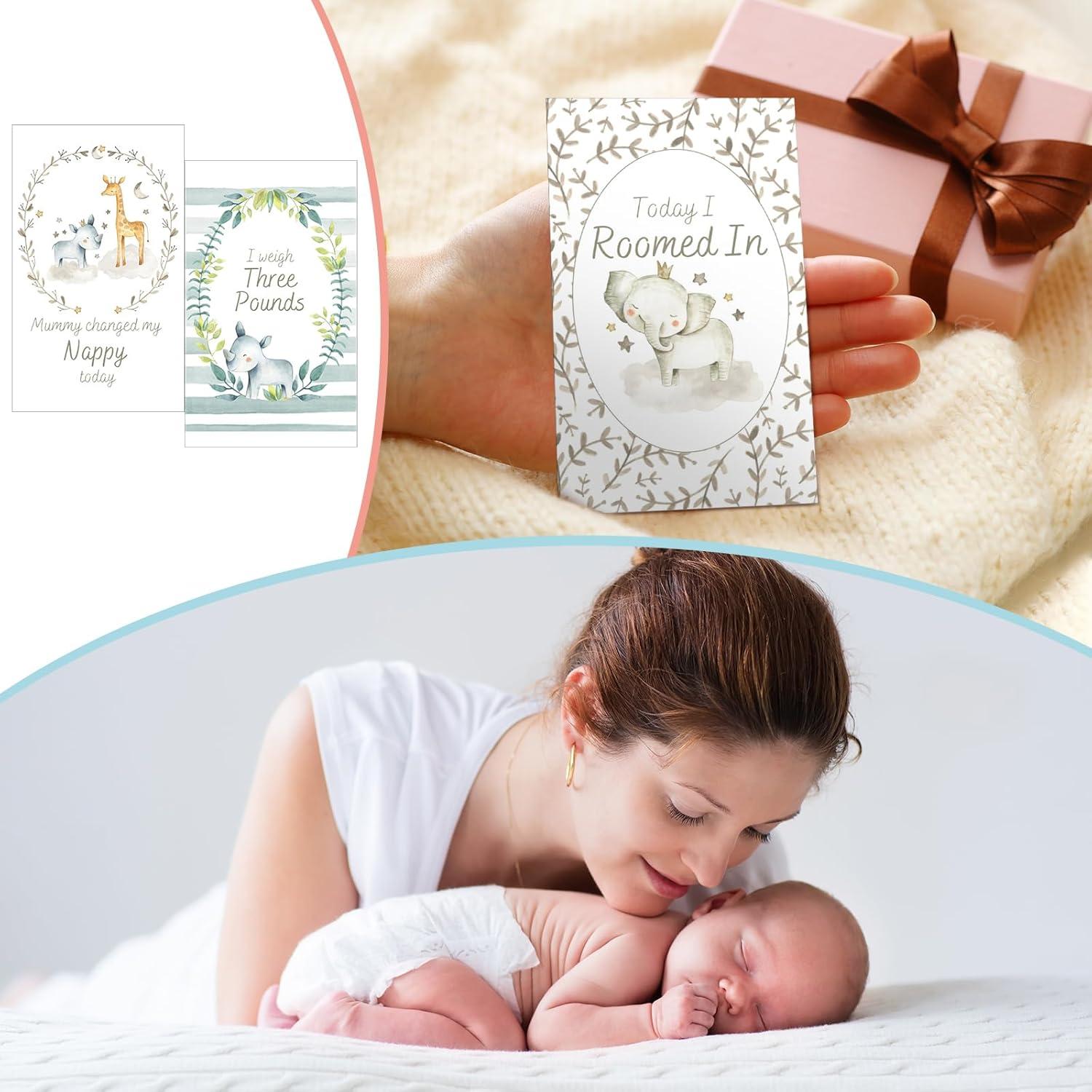 46 Tarjetas de Hitos NICU para Bebés Prematuros - Diseño Único