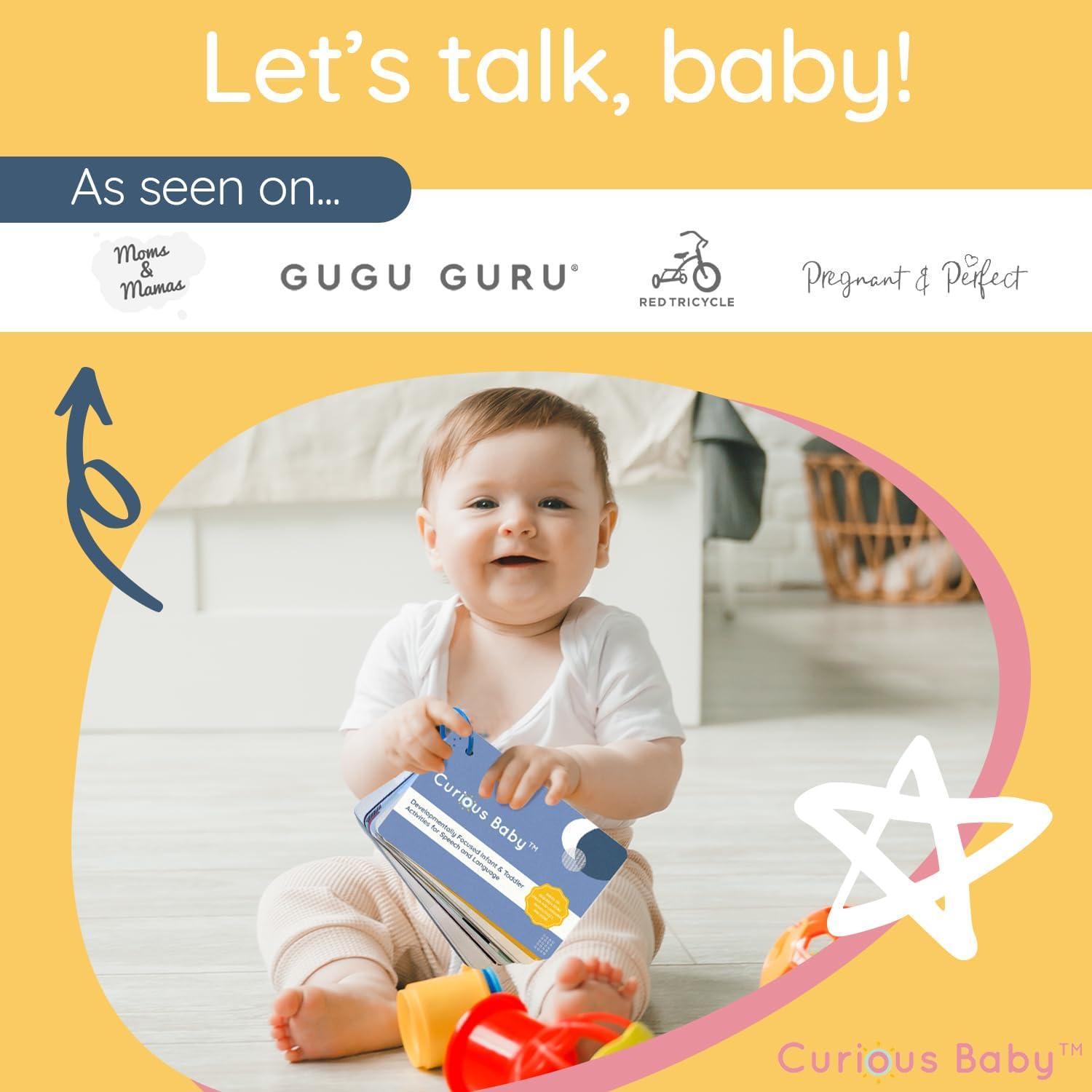 Tarjetas de Desarrollo del Habla Curious Baby - 26 Actividades 0-3 Años