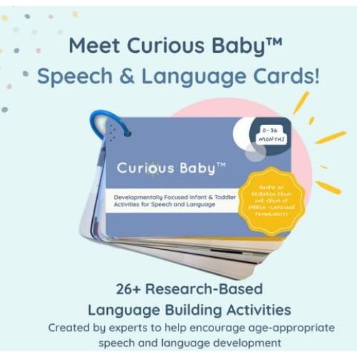 Tarjetas de Desarrollo del Habla Curious Baby - 26 Actividades 0-3 Años