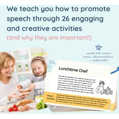 Tarjetas de Desarrollo del Habla Curious Baby - 26 Actividades 0-3 Años