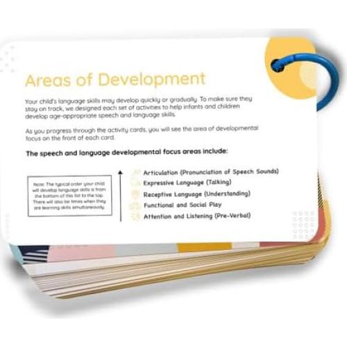Tarjetas de Desarrollo del Habla Curious Baby - 26 Actividades 0-3 Años