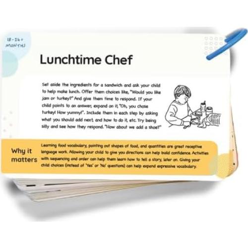 Tarjetas de Desarrollo del Habla Curious Baby - 26 Actividades 0-3 Años