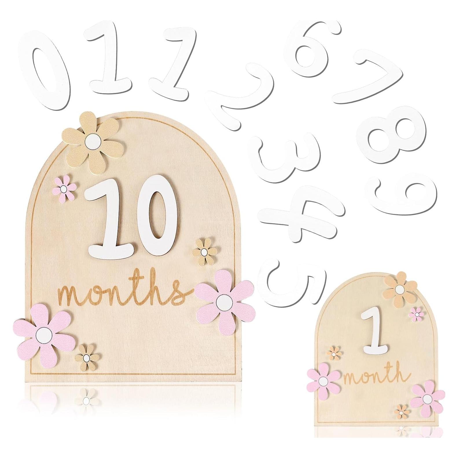 Tarjetas de Hitos Mensuales para Bebés Beeveer - Madera Bohemia