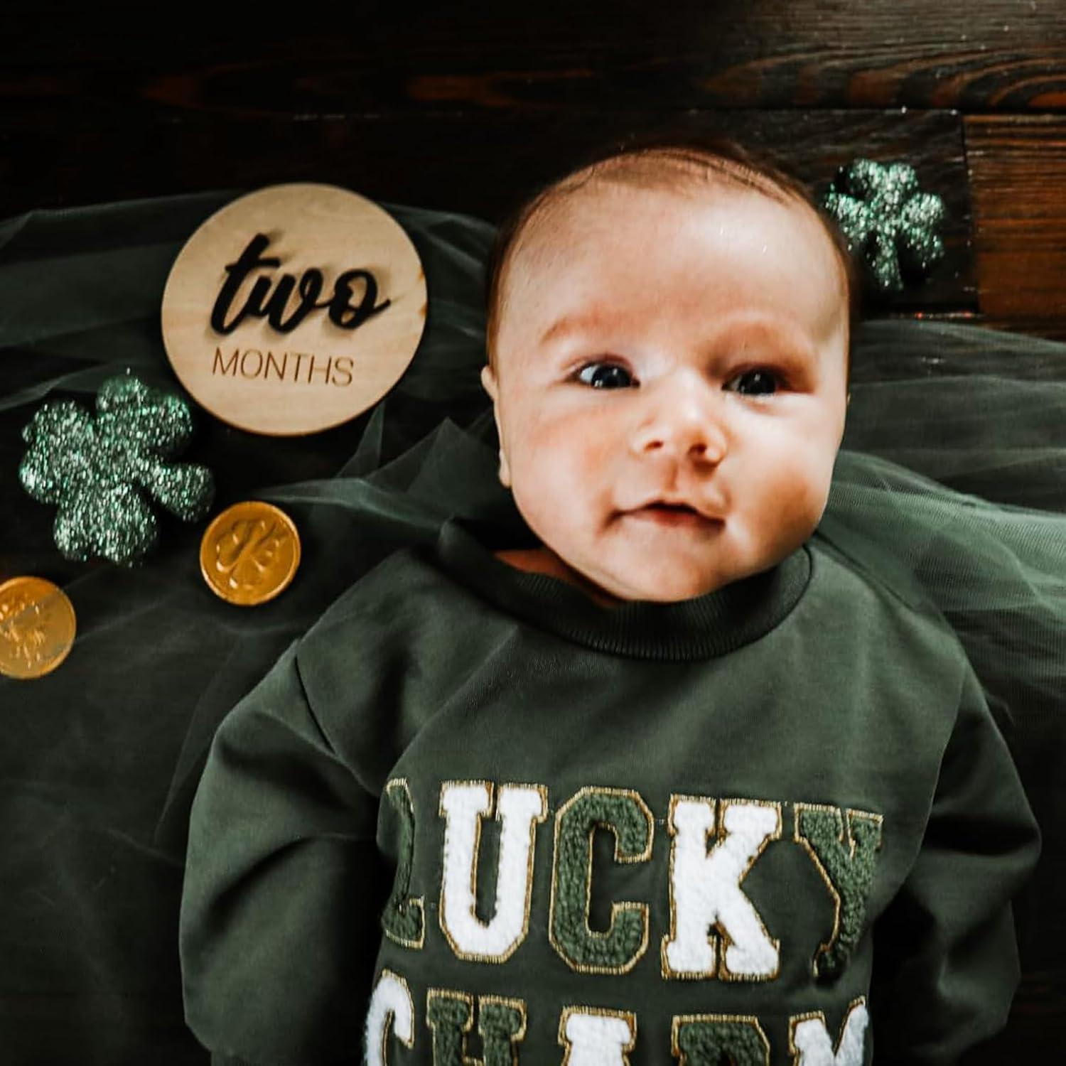 Discos de Hito Mensual de Madera OENIZI - 12 Meses Bebé