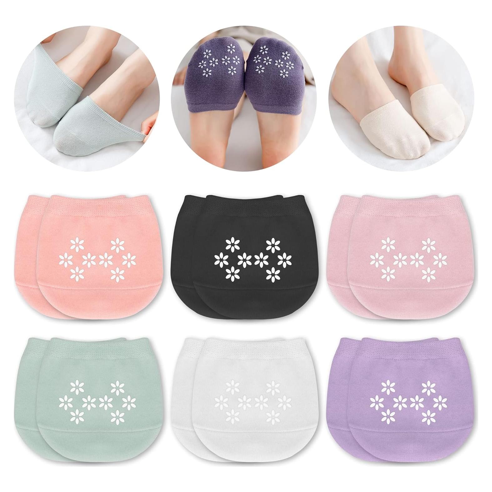 6 Pares de Calcetines Invisibles para Mujeres Antideslizantes