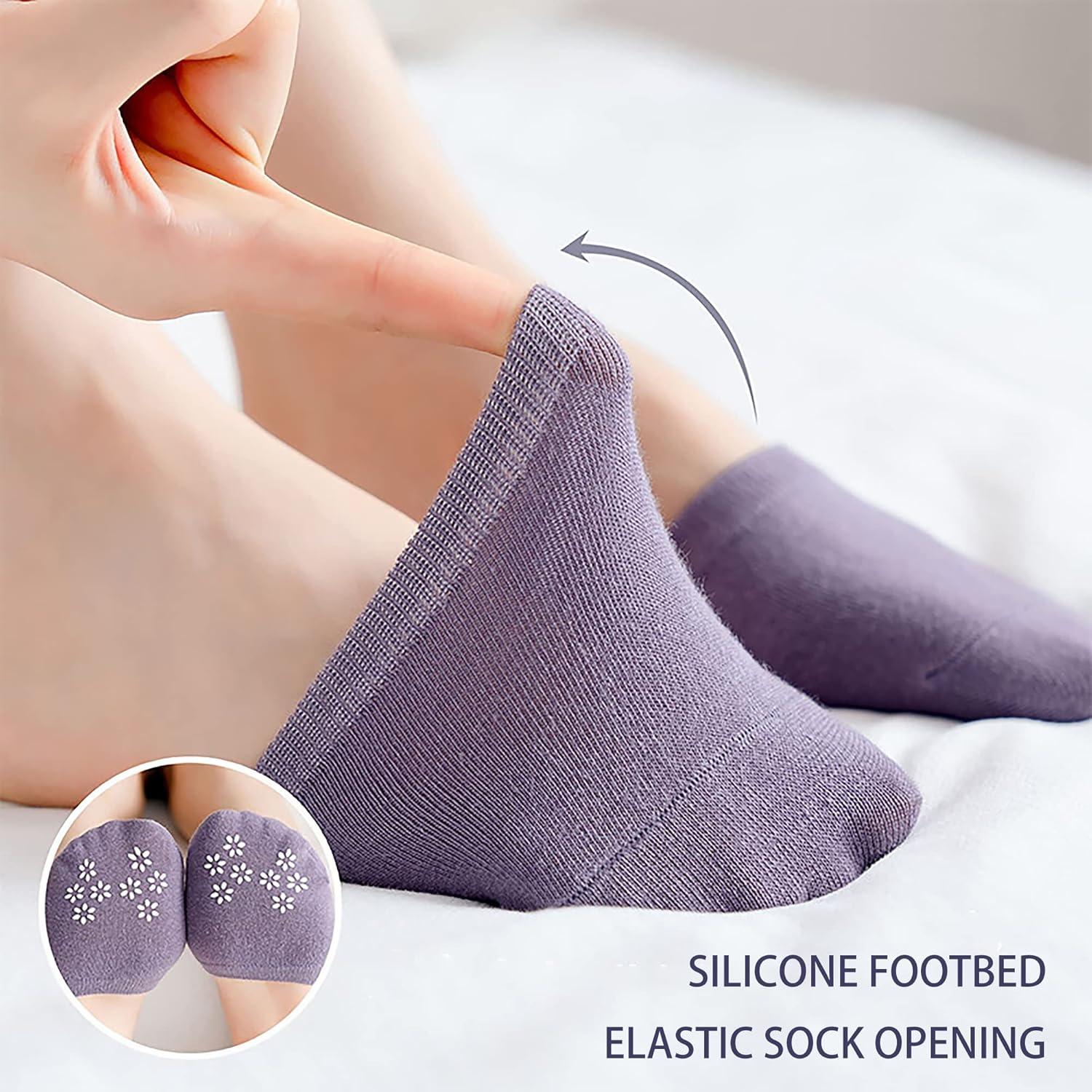 6 Pares de Calcetines Invisibles para Mujeres Antideslizantes