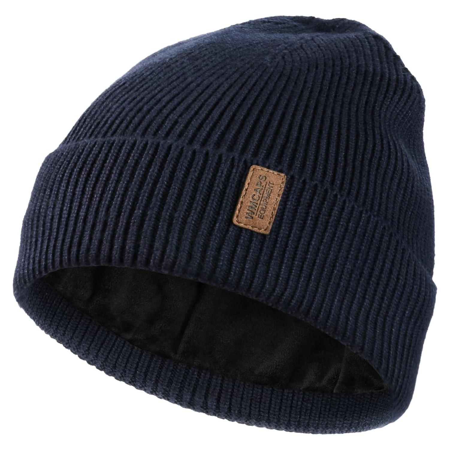 Gorro de invierno Wmcaps unisex forro polar azul marino