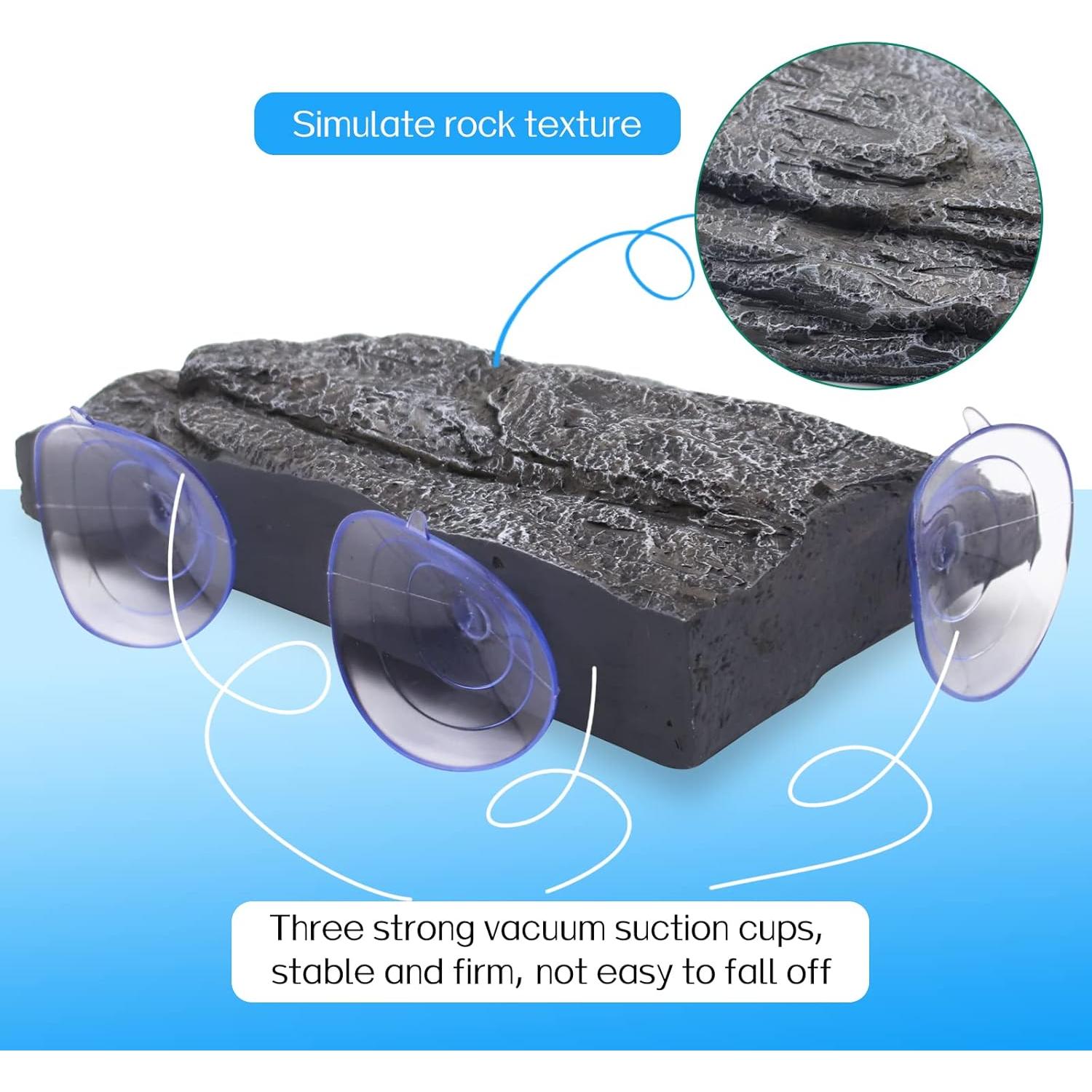 Plataforma Flotante para Tortugas Abustle Pig - Roca Gris 22x13x4 cm