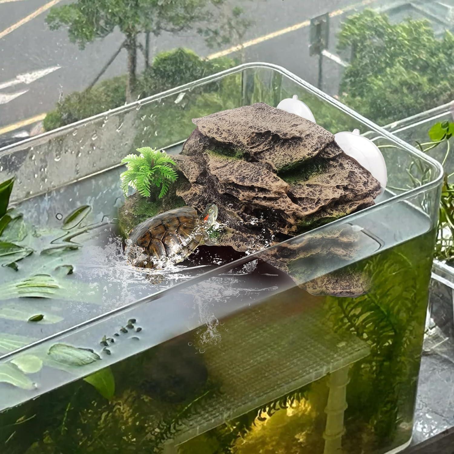 Plataforma de Sol para Tortugas Kathson 18x17cm con Ventosa