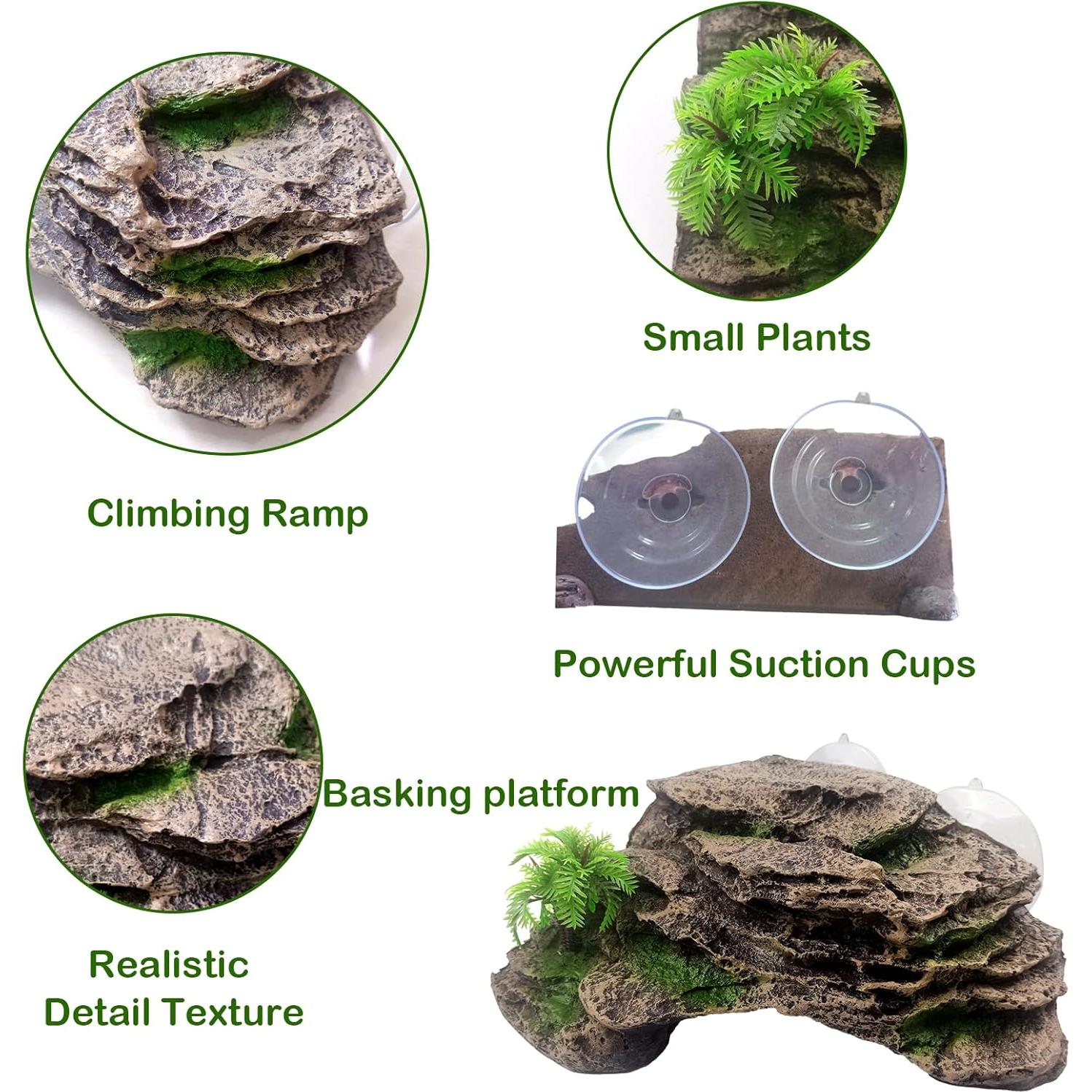 Plataforma de Sol para Tortugas Kathson 18x17cm con Ventosa