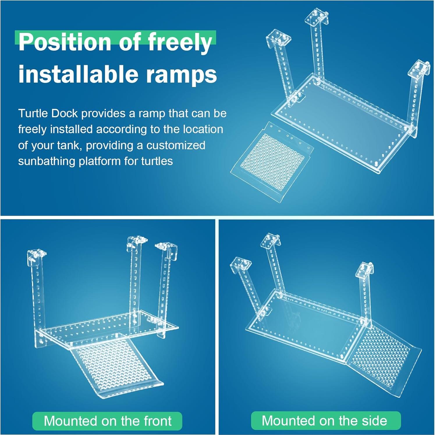 Plataforma de Sol para Tortugas Acuáticas TD-0321 Ajustable 33x17.5cm