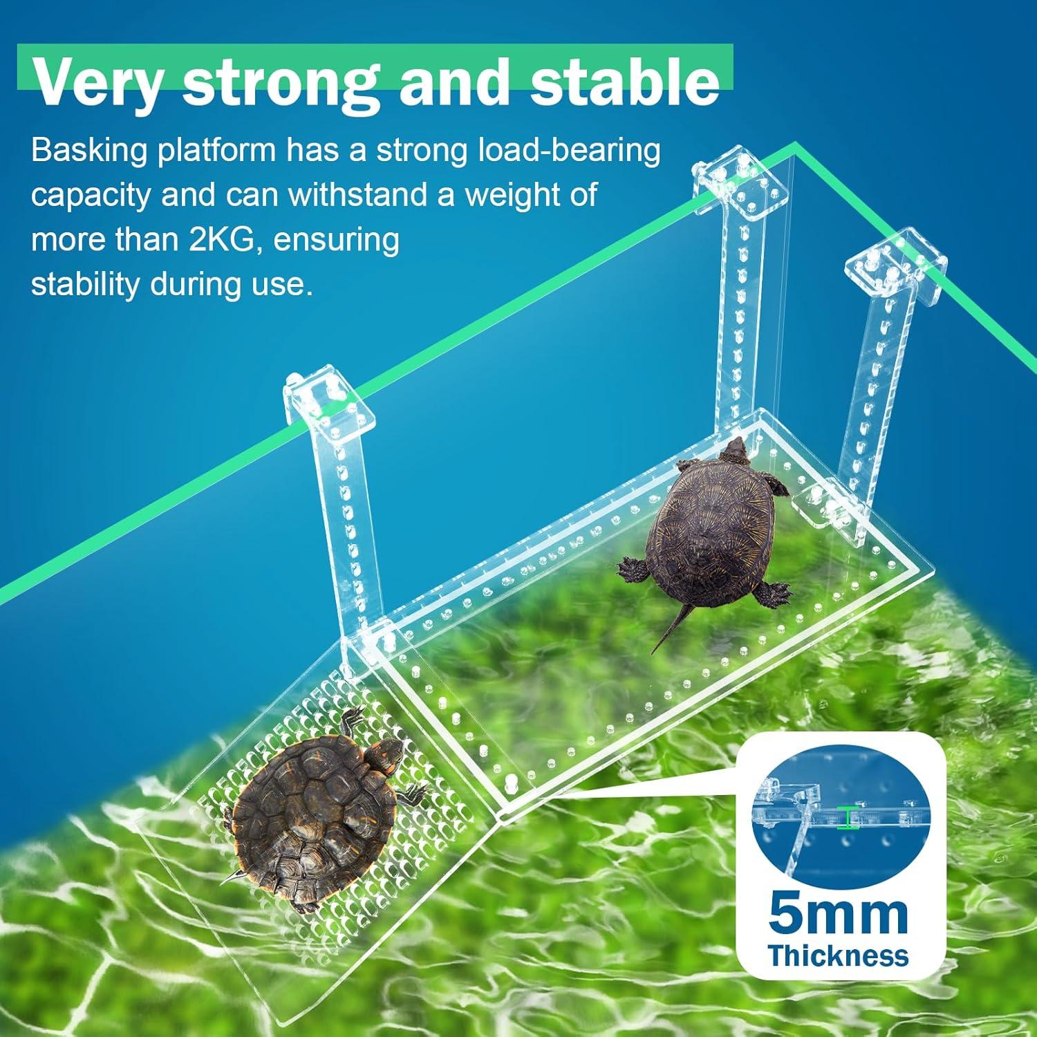 Plataforma de Sol para Tortugas Acuáticas TD-0321 Ajustable 33x17.5cm