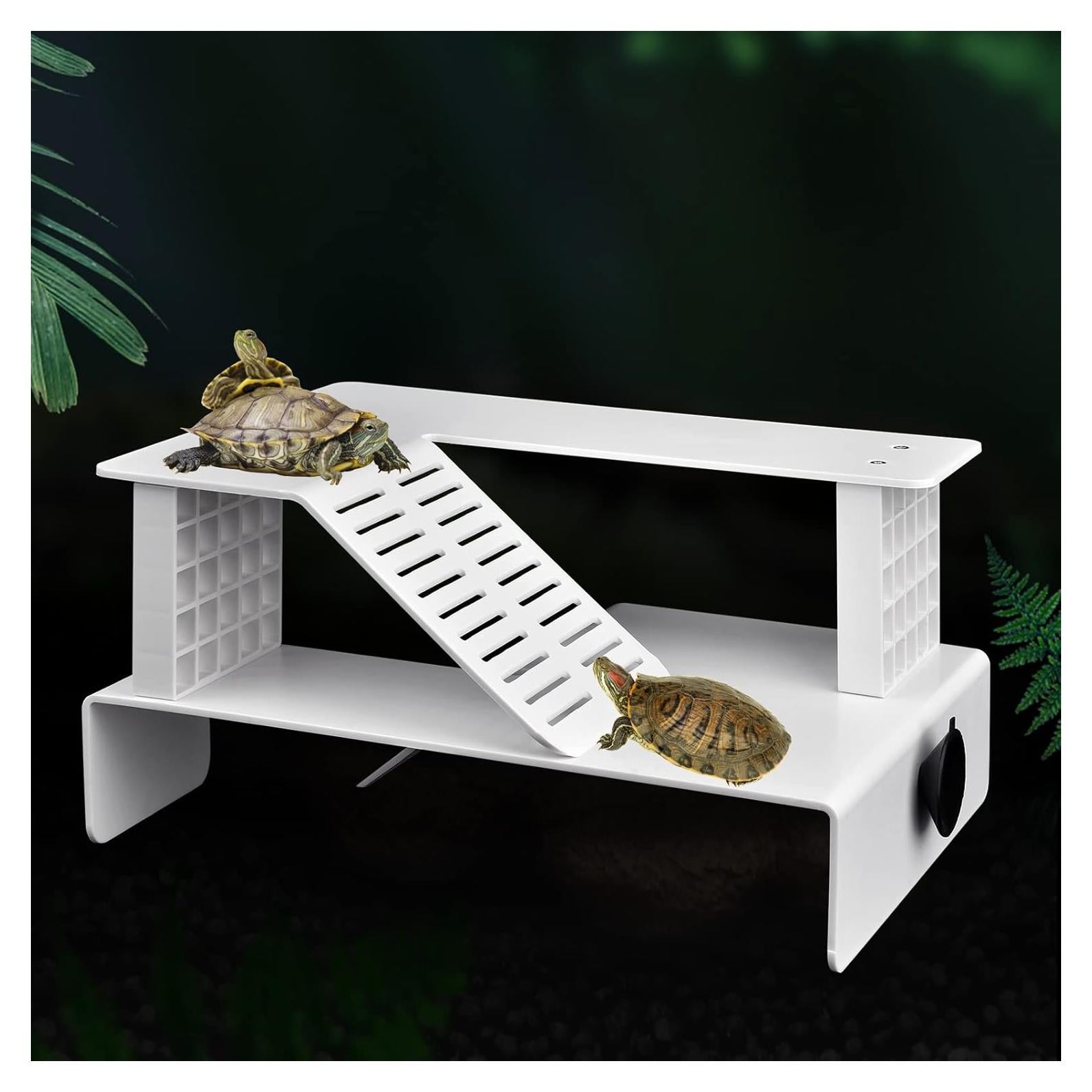 Plataforma de Sol para Tortugas WEAVERBIRD - Acrílico Blanco