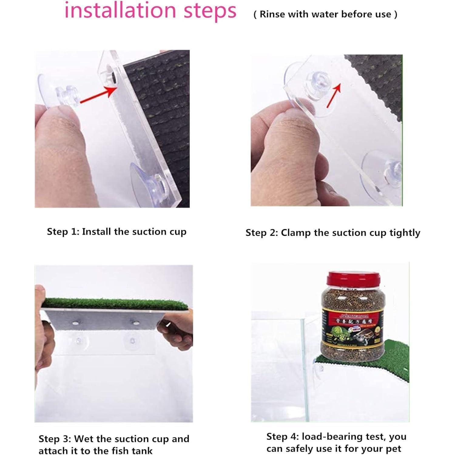 Plataforma de descanso para tortugas Alfyng 8x7 cm con rampa