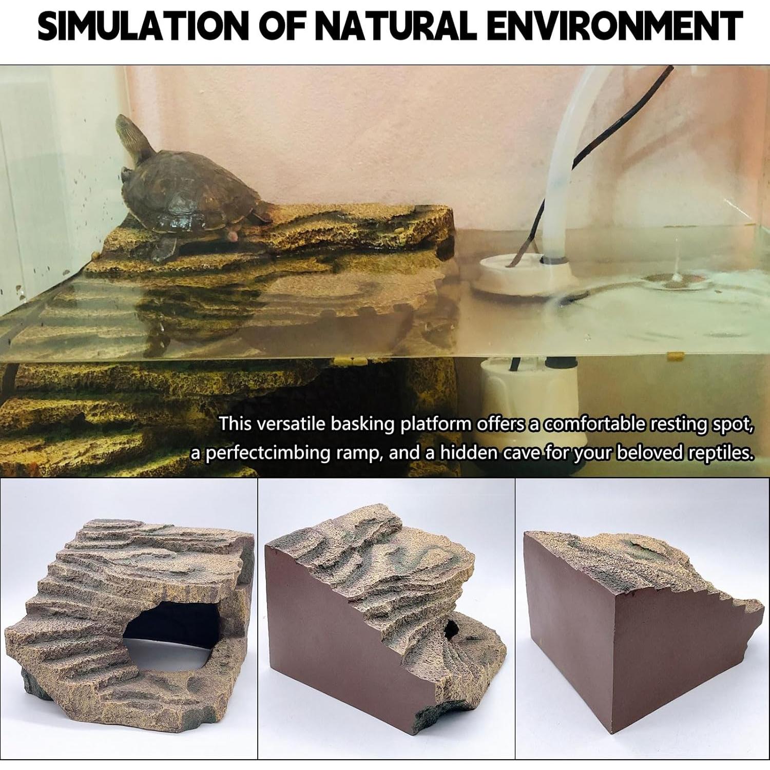 Plataforma de Sol para Tortugas Kathson 25x22x16.5 cm Resina