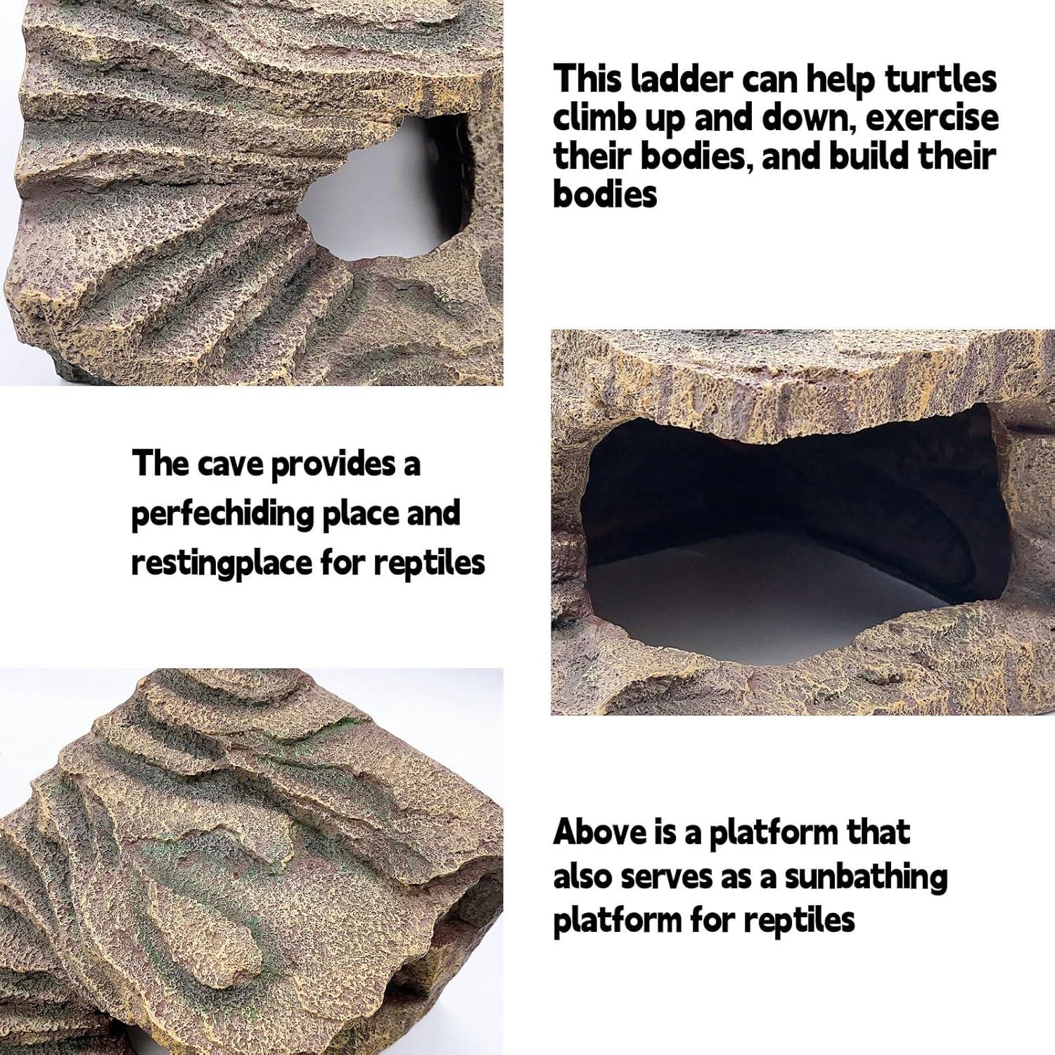 Plataforma de Sol para Tortugas Kathson 25x22x16.5 cm Resina