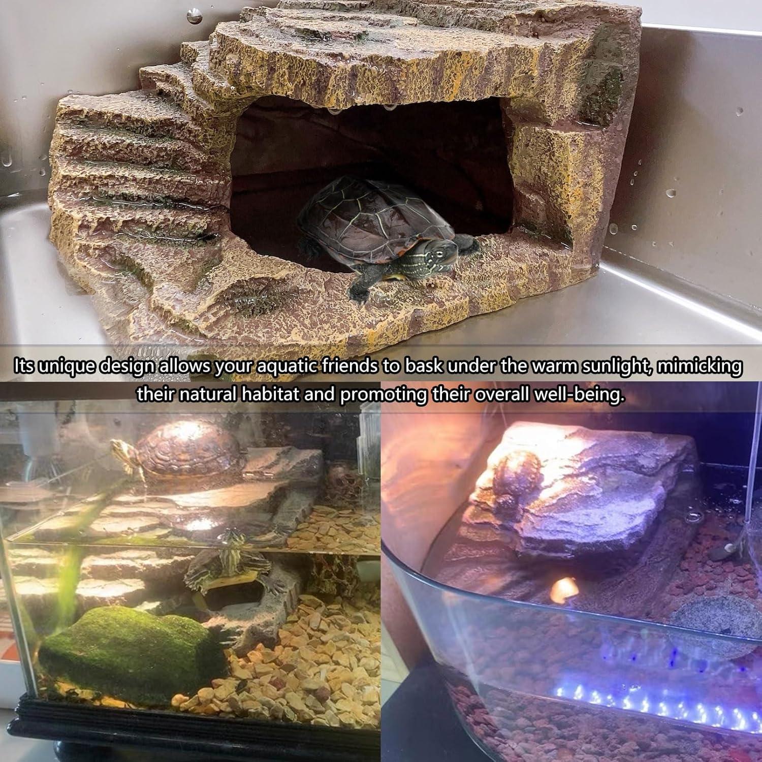 Plataforma de Sol para Tortugas Kathson 25x22x16.5 cm Resina