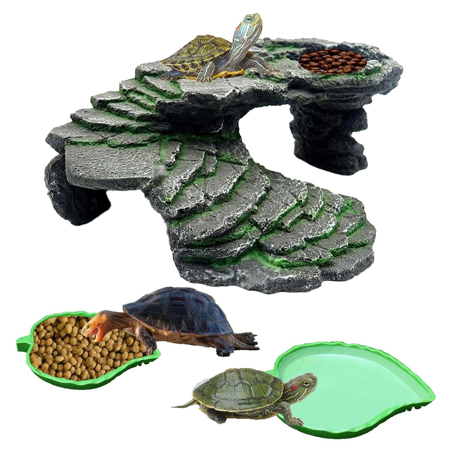 Plataforma de Sol para Tortugas BZCWHWY 24.4x10.2cm 3PCS