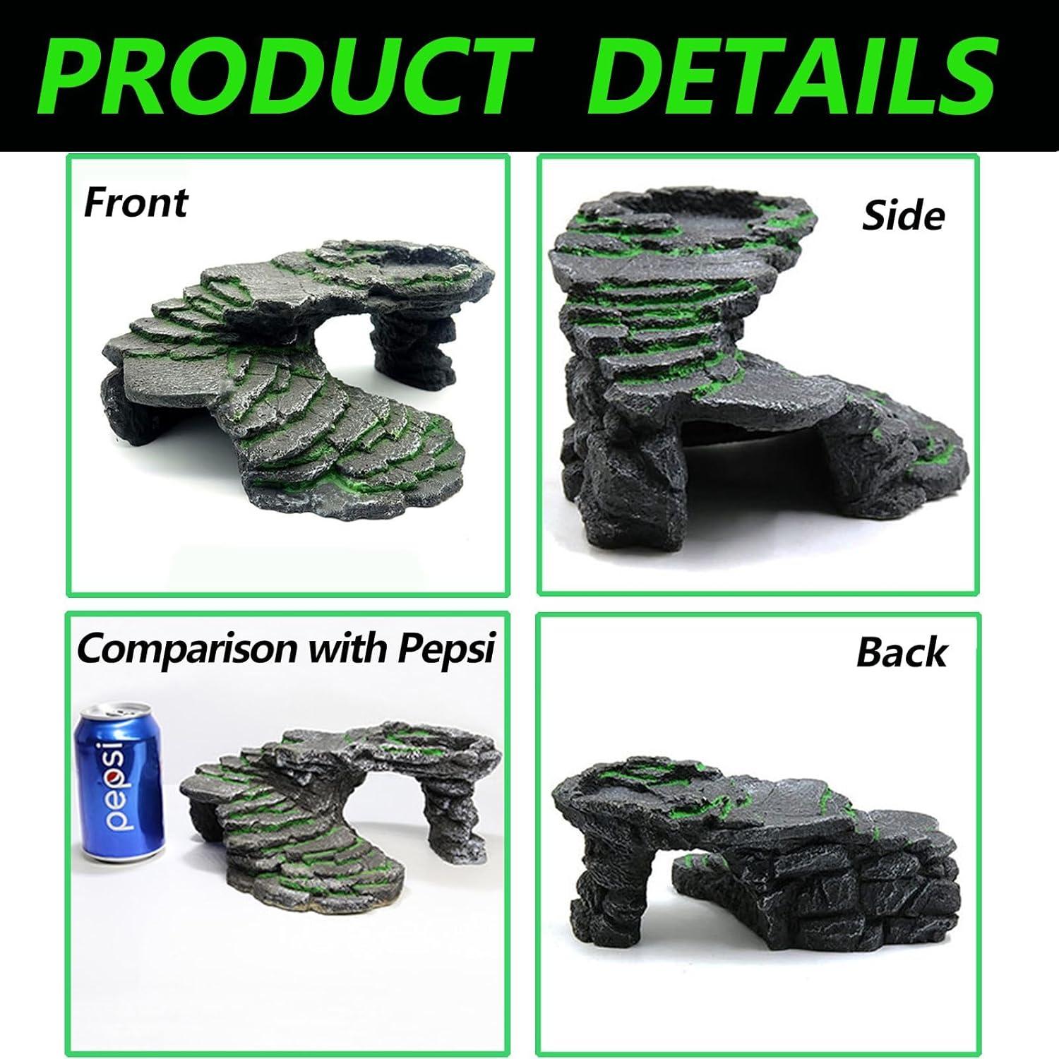 Plataforma de Sol para Tortugas BZCWHWY 24.4x10.2cm 3PCS