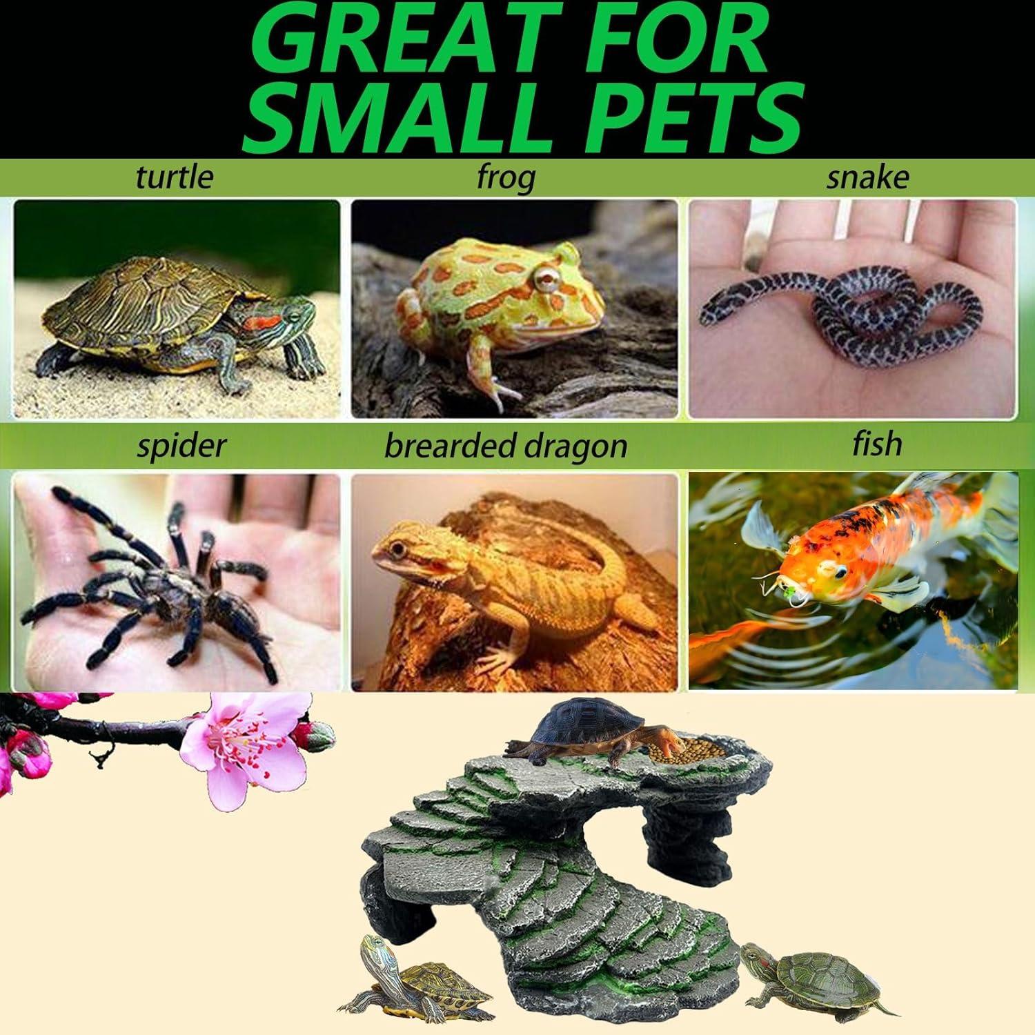 Plataforma de Sol para Tortugas BZCWHWY 24.4x10.2cm 3PCS