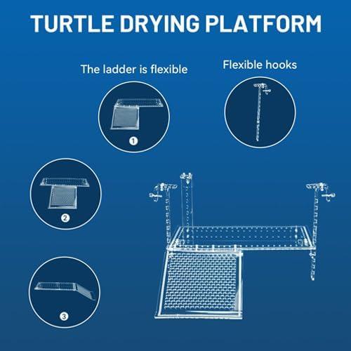 Plataforma de Basking Ajustable Qiveno para Tortugas 33x17.5cm