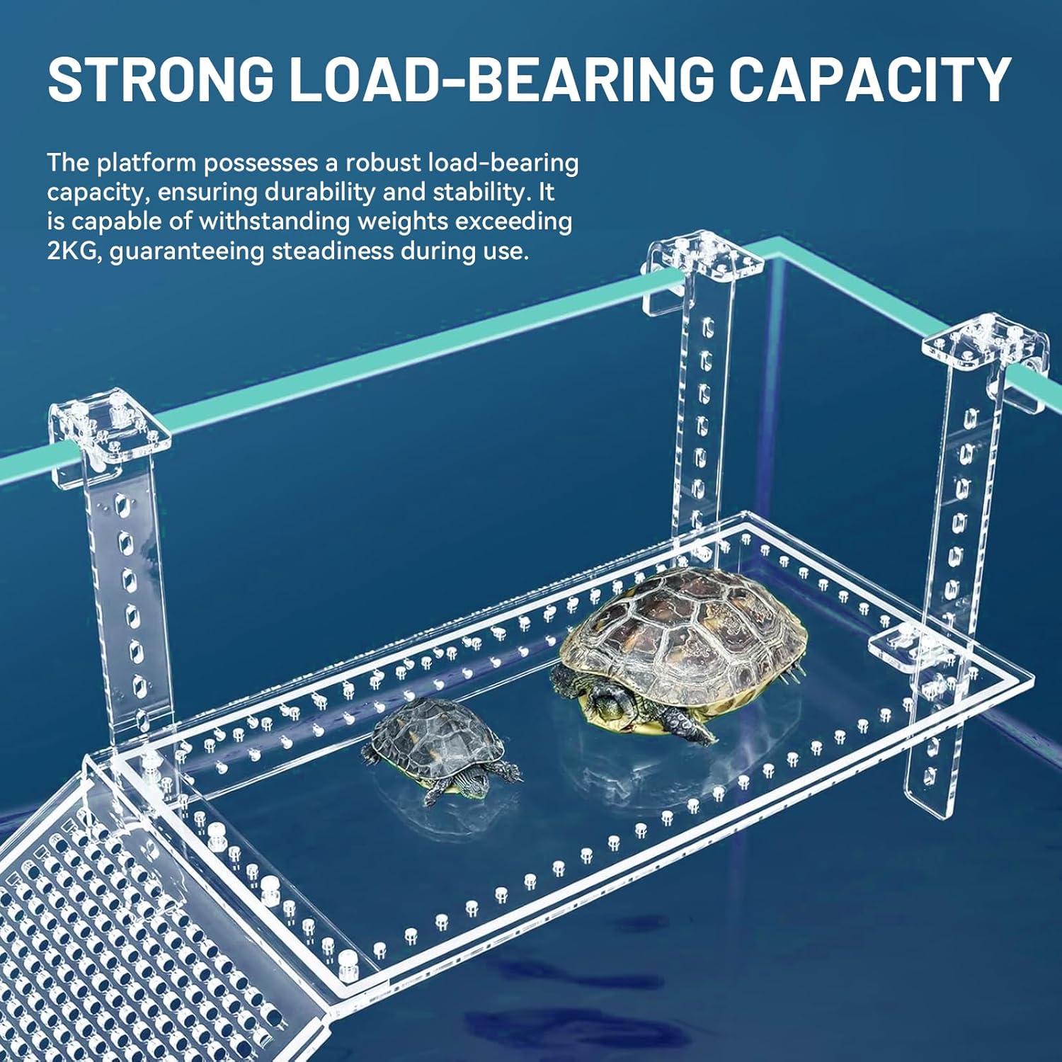 Plataforma de Basking Ajustable Qiveno para Tortugas 33x17.5cm