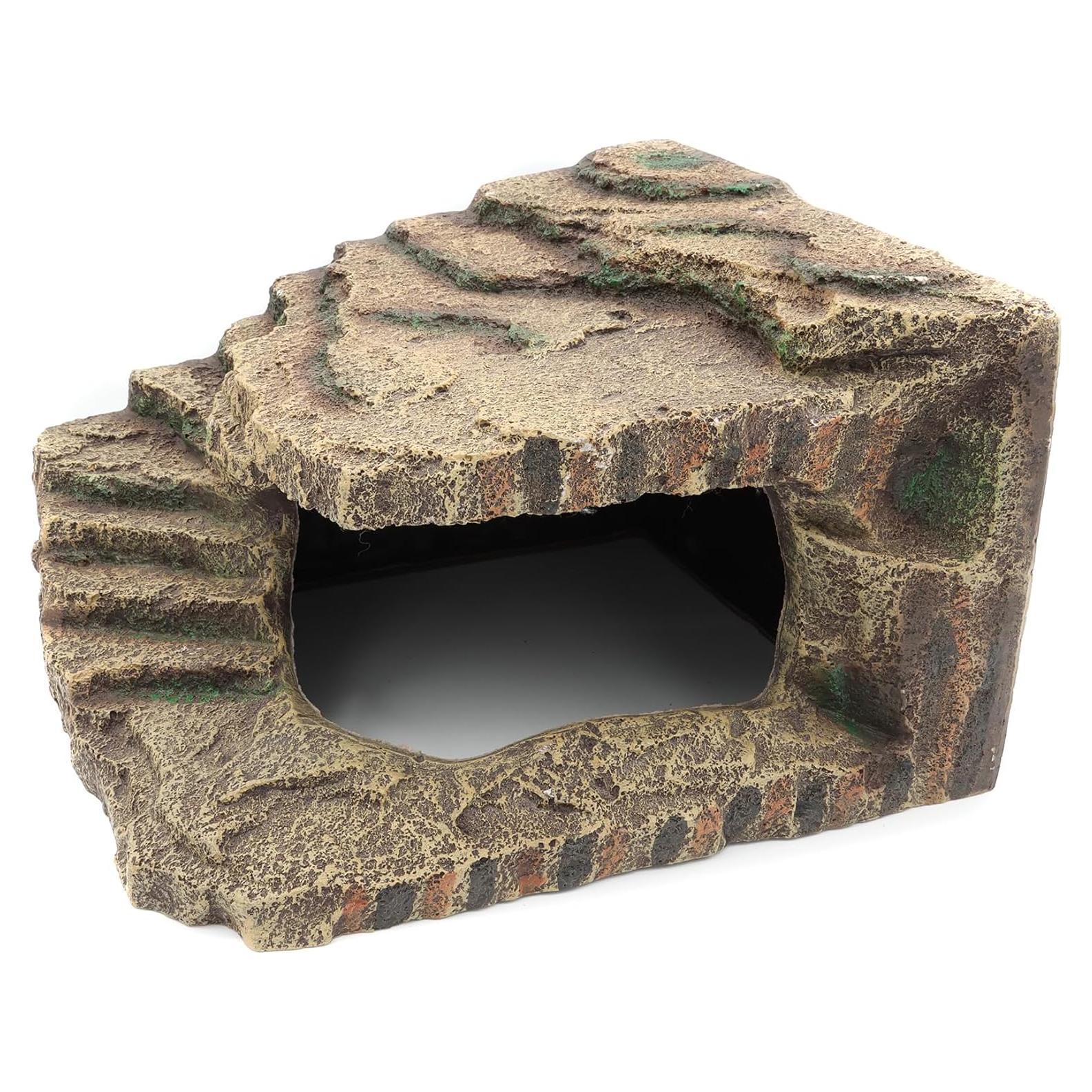 Escondite de Resina para Reptiles JIHAQUA Cueva Extra Grande