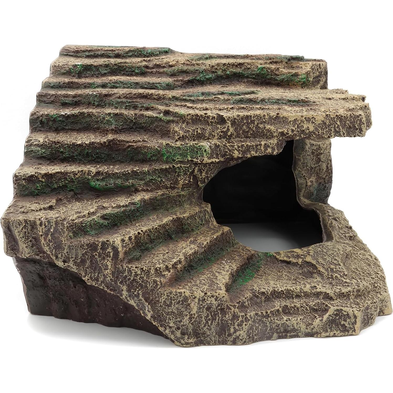 Escondite de Resina para Reptiles JIHAQUA Cueva Extra Grande