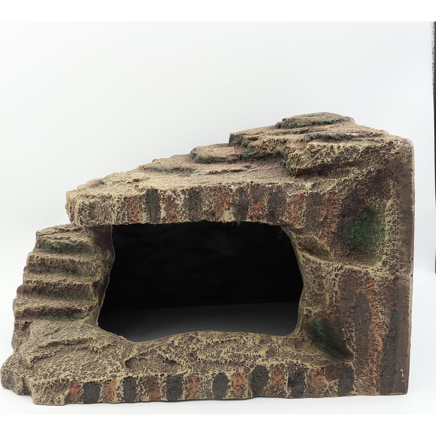 Escondite de Resina para Reptiles JIHAQUA Cueva Extra Grande