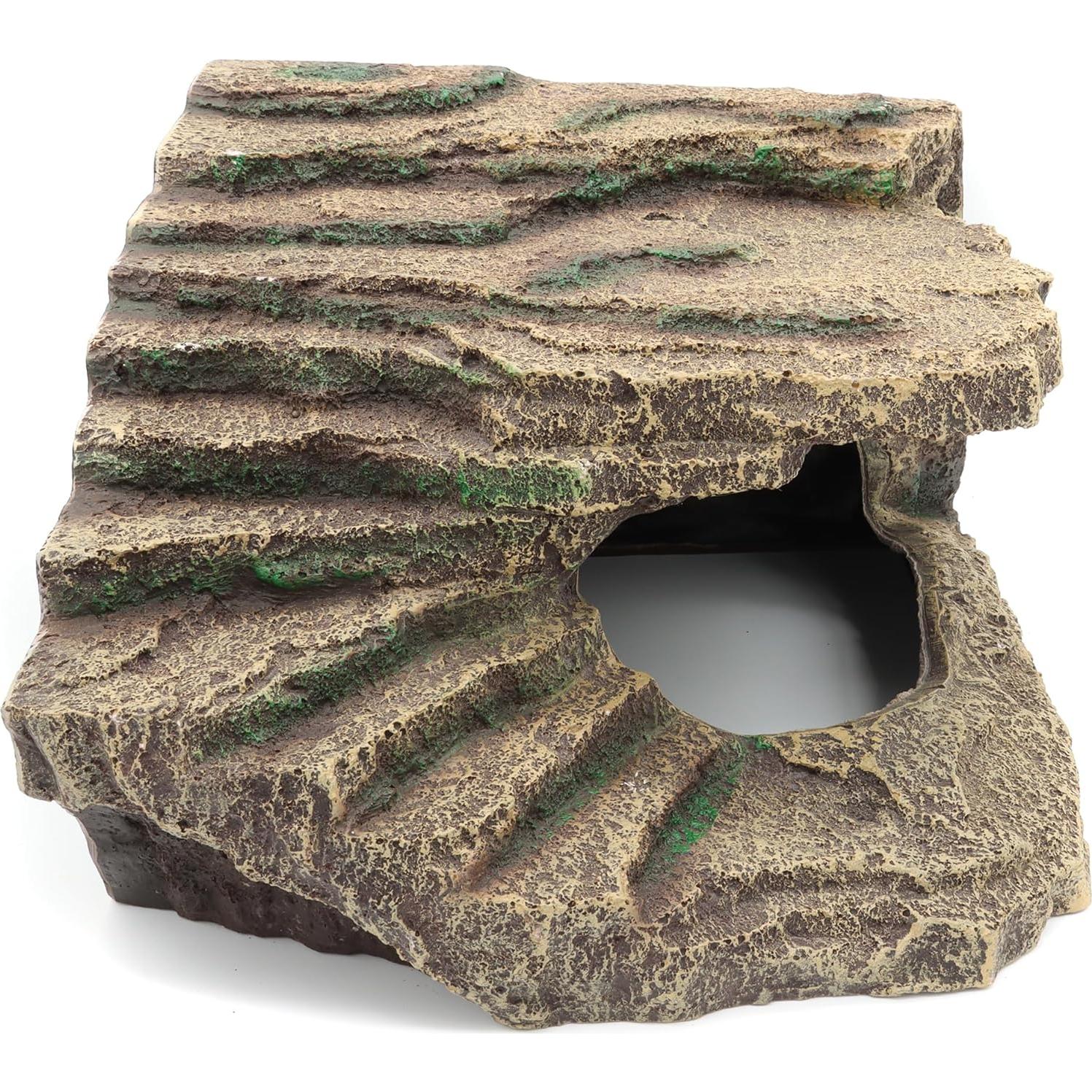 Escondite de Resina para Reptiles JIHAQUA Cueva Extra Grande