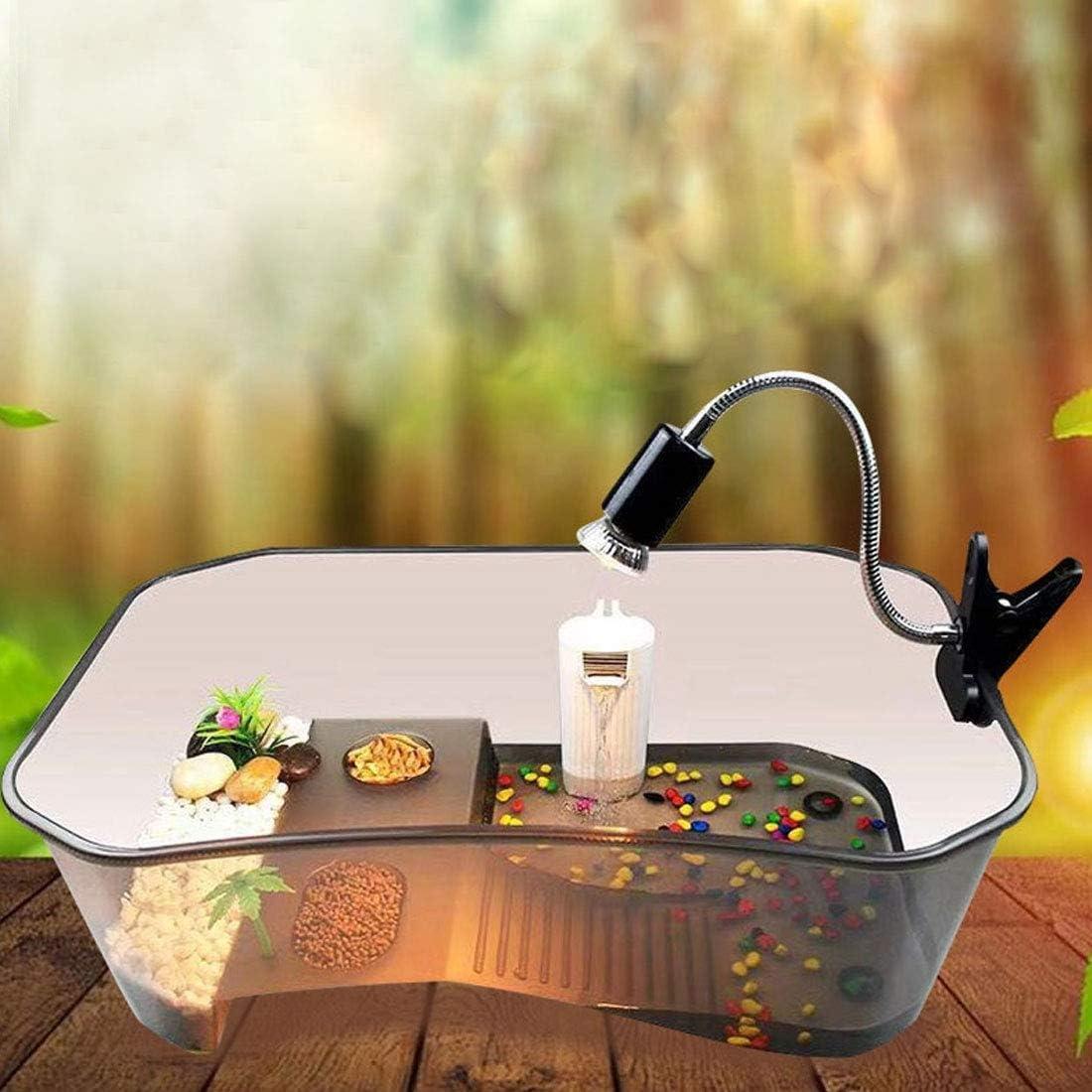 Tanque para Tortugas PINVNBY 40x23x13 cm, Plástico Seguro y Duradero