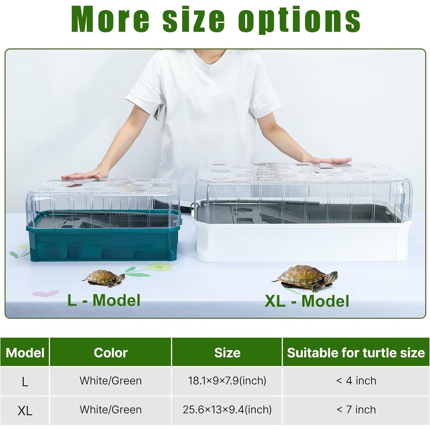 Acuario para Tortugas BINANO 46.2x23.1x19.8 cm con Filtro