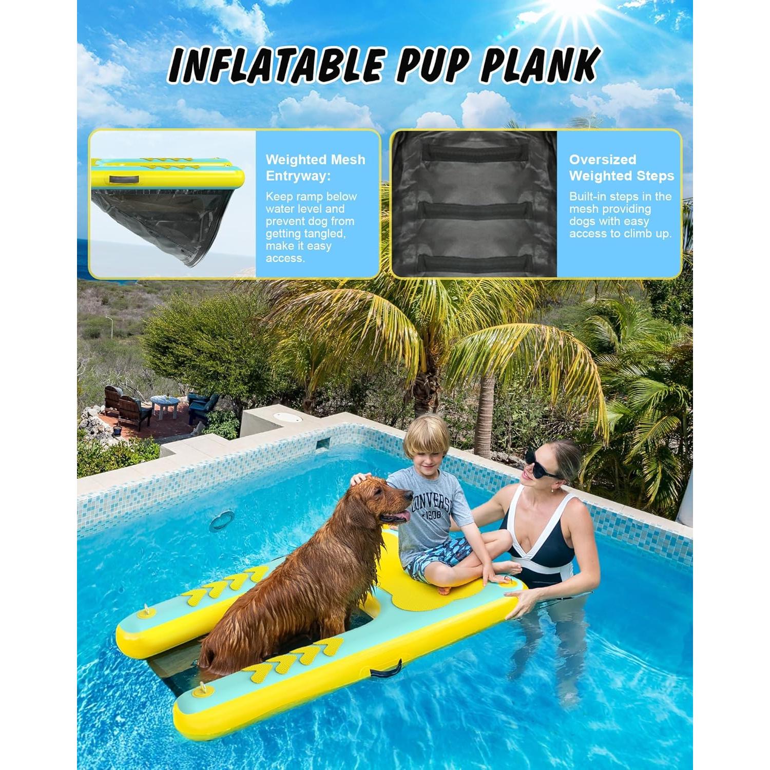Rampa Inflable para Perros Lesotc 152.4x101.6cm Antideslizante