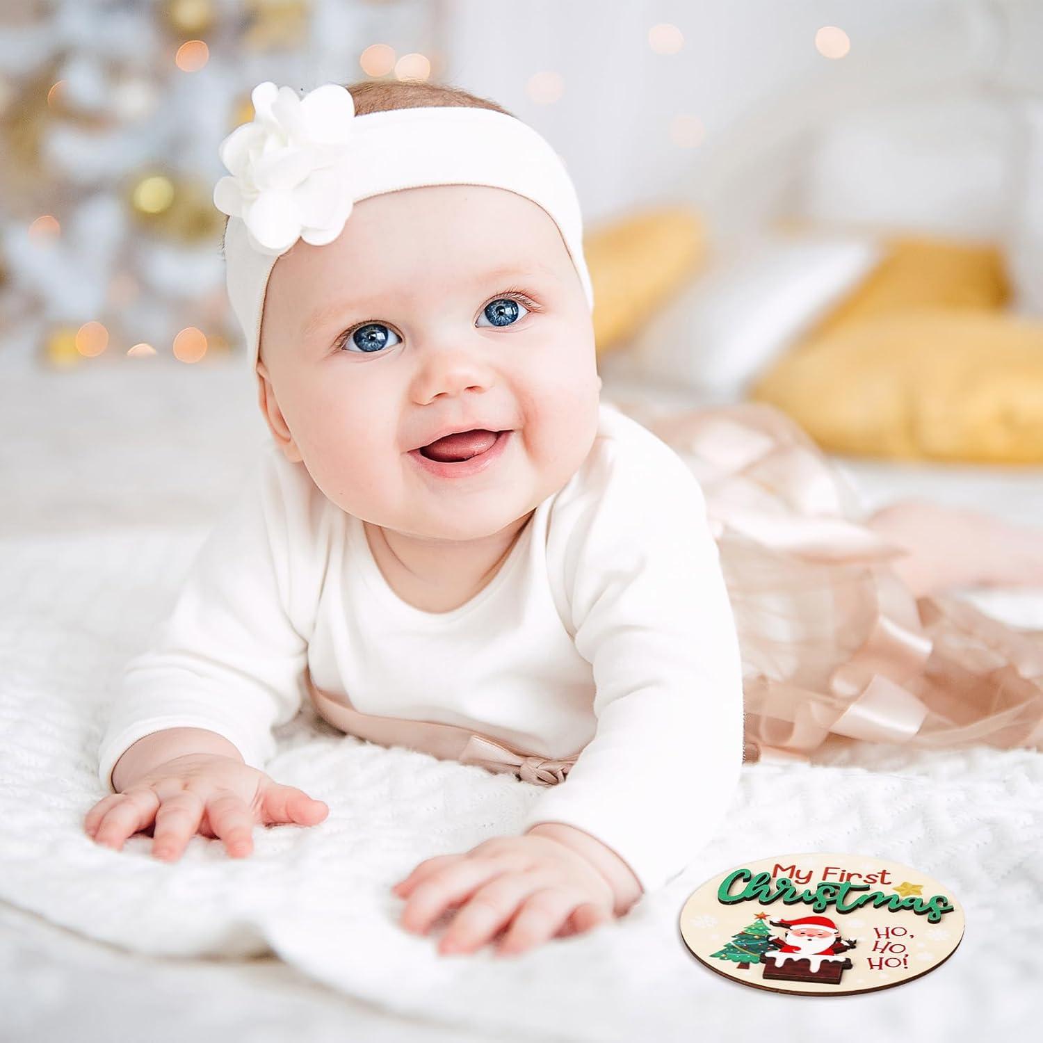 12 Tarjetas de Hitos para Bebés FYSUIMU Doble Capa Madera