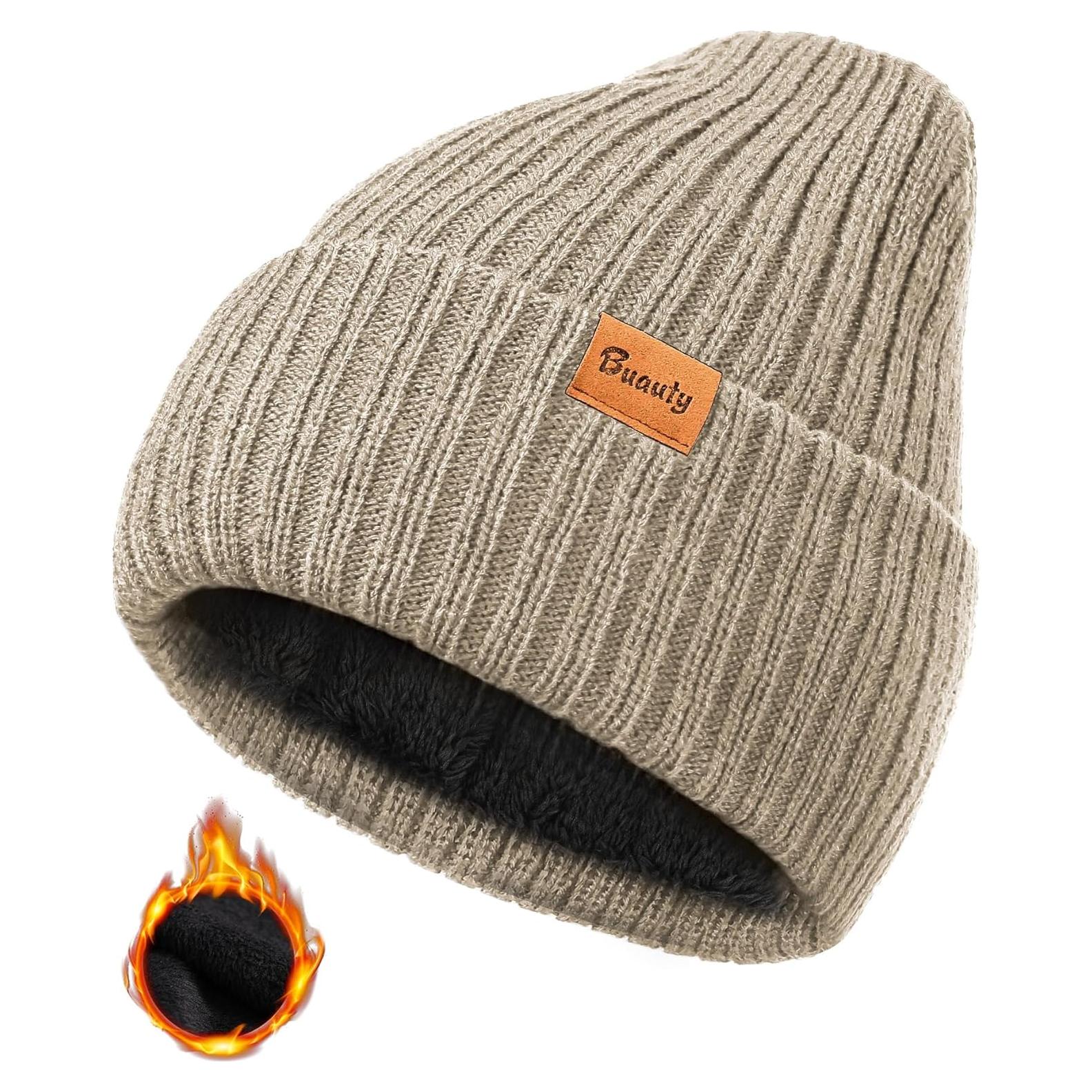 Gorro Beanie Unisex de Invierno con Forro Polar - Talla Única