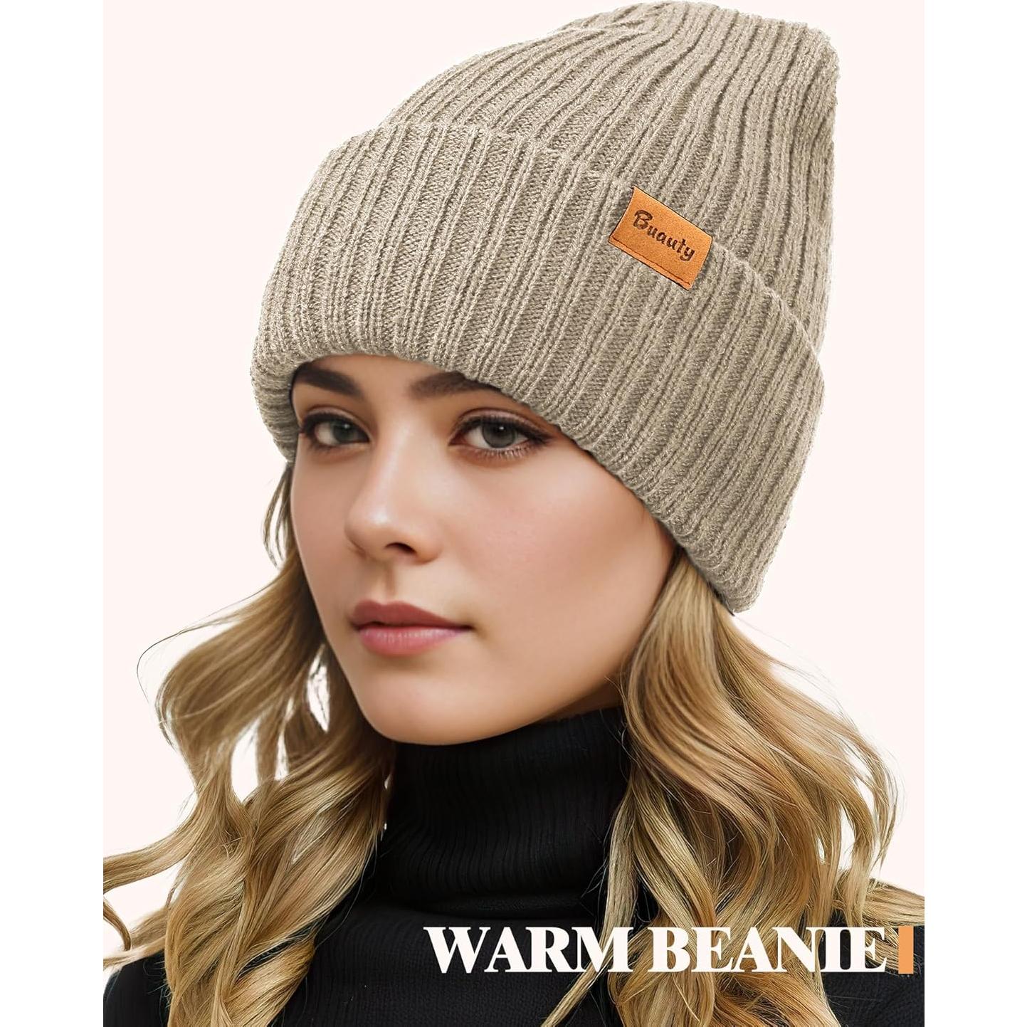 Gorro Beanie Unisex de Invierno con Forro Polar - Talla Única