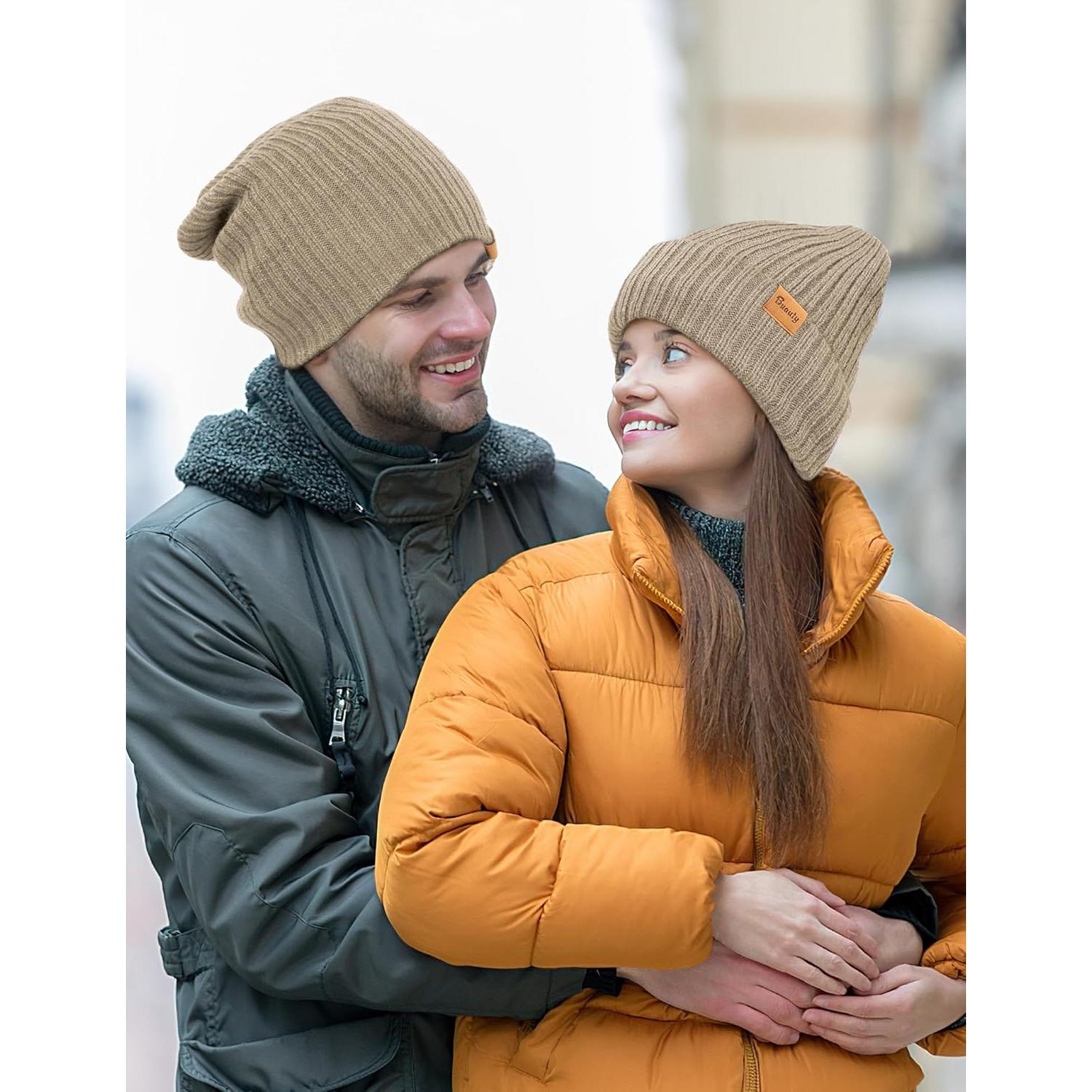 Gorro Beanie Unisex de Invierno con Forro Polar - Talla Única