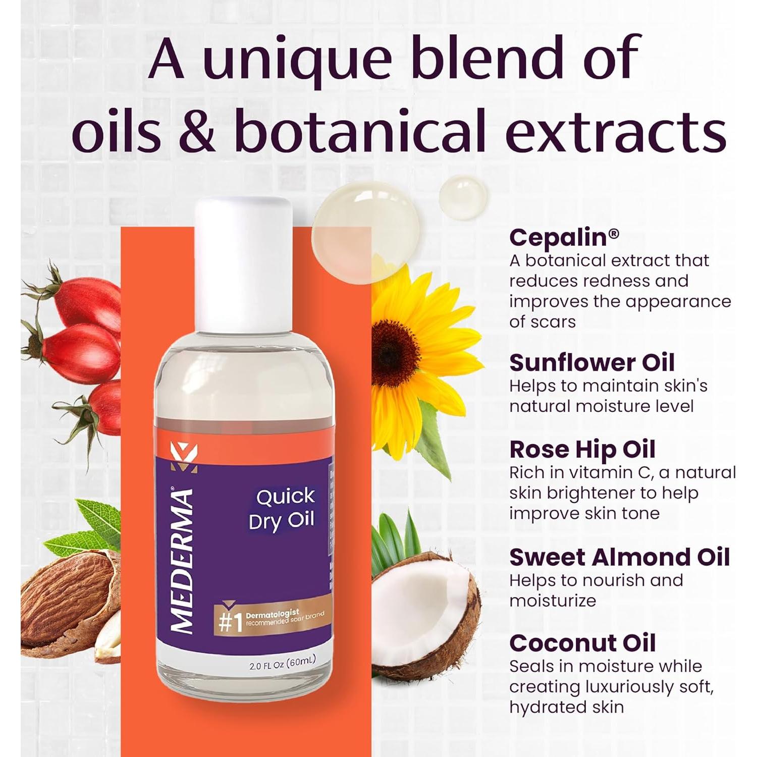 Mederma Aceite Seco Rápido 60ml - Tratamiento Cicatrices y Estrías