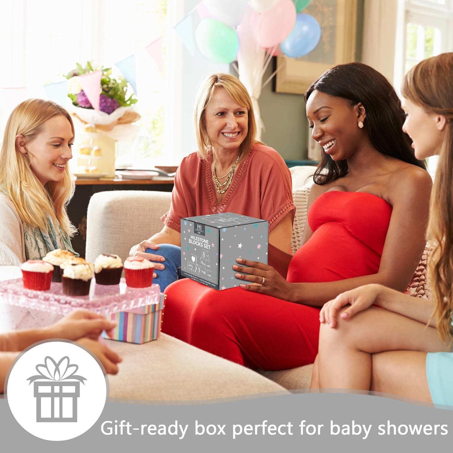 Bloques de Hitos Mensuales para Bebés Parkway Home Rosa