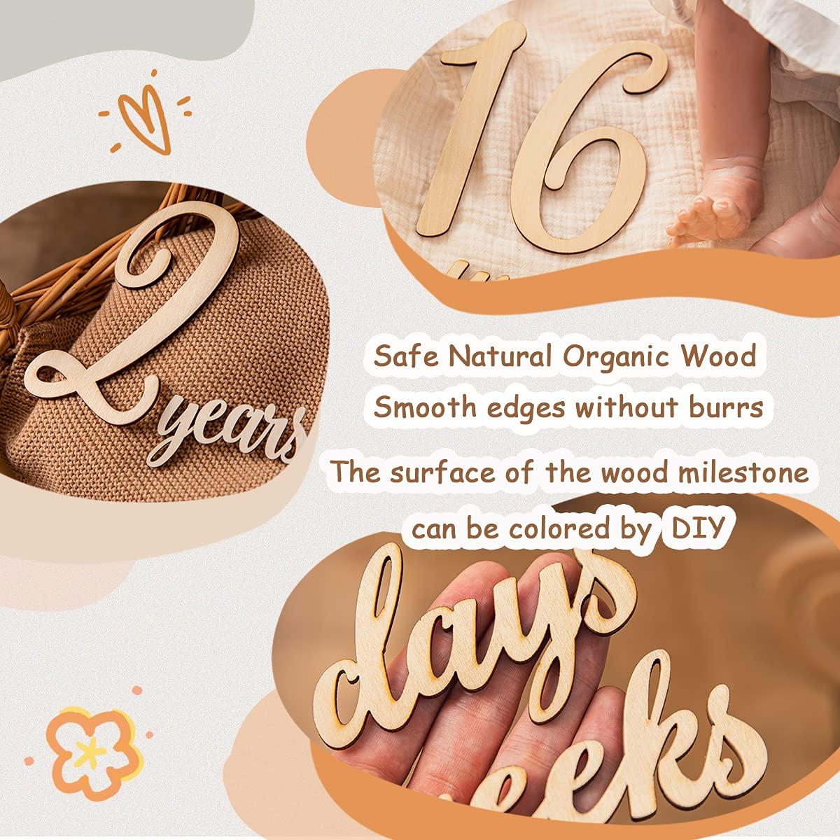 Set de 19 Números de Hitos de Madera Promise Babe