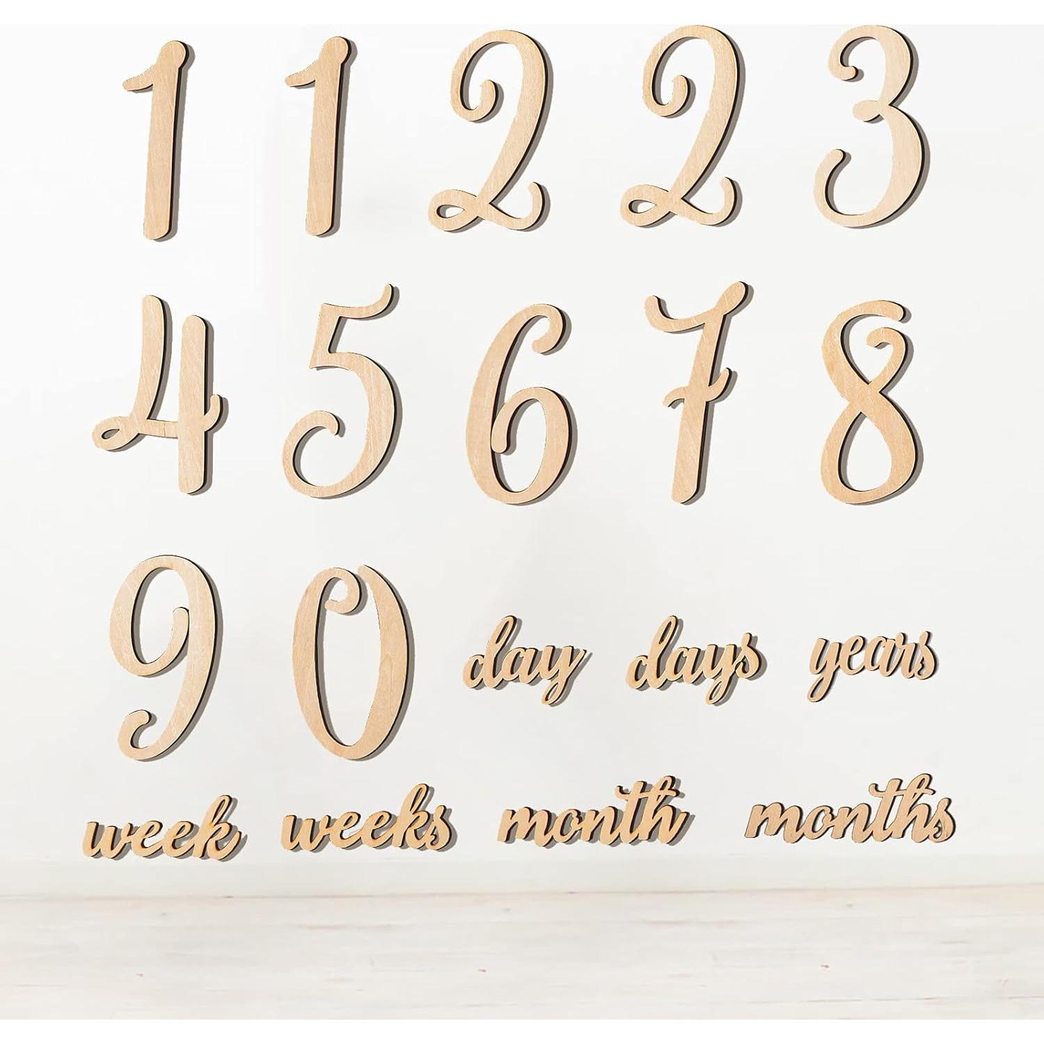Set de 19 Números de Hitos de Madera Promise Babe