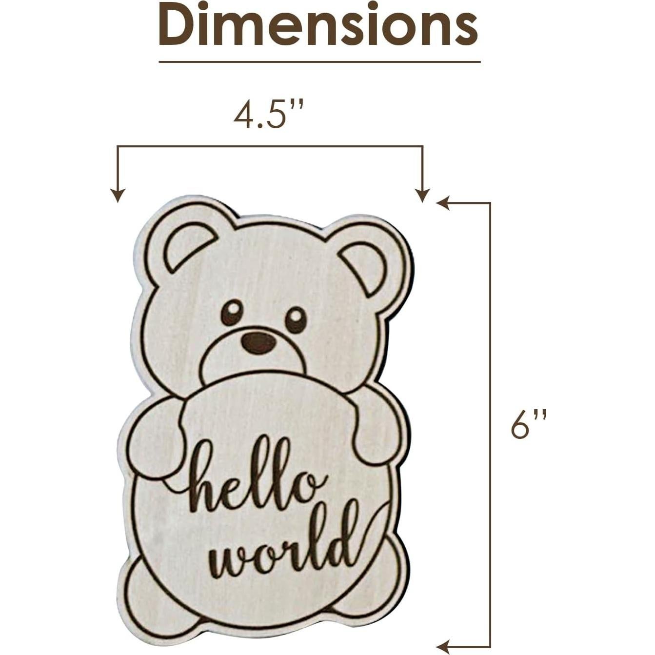 Tarjetas de Hitos Mensuales Bebés Oso de Peluche The Real Bossy Baby