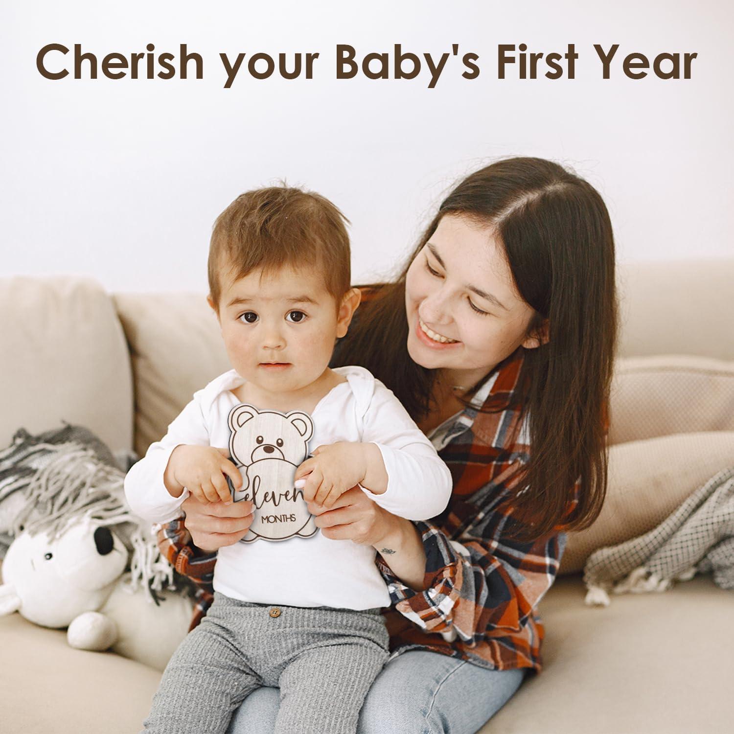 Tarjetas de Hitos Mensuales Bebés Oso de Peluche The Real Bossy Baby