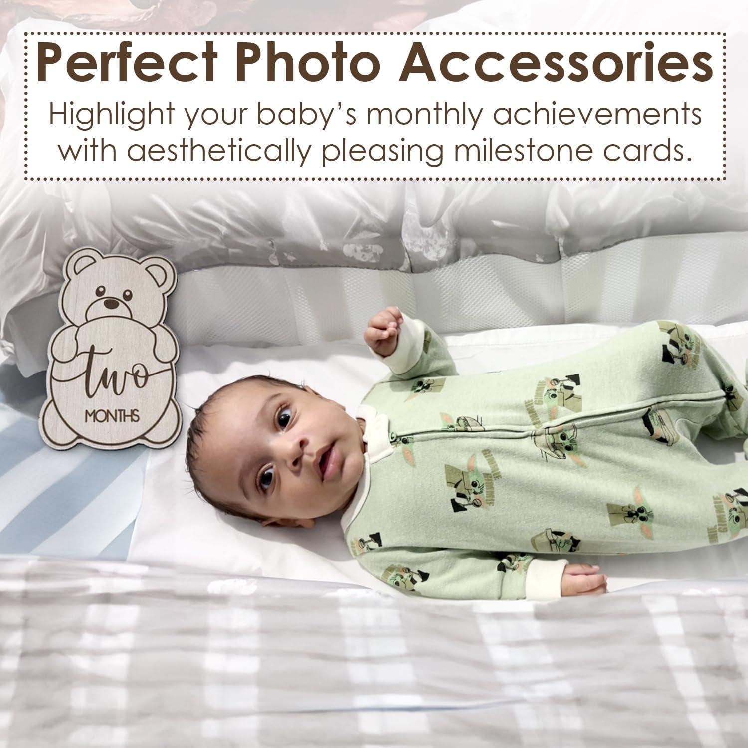 Tarjetas de Hitos Mensuales Bebés Oso de Peluche The Real Bossy Baby