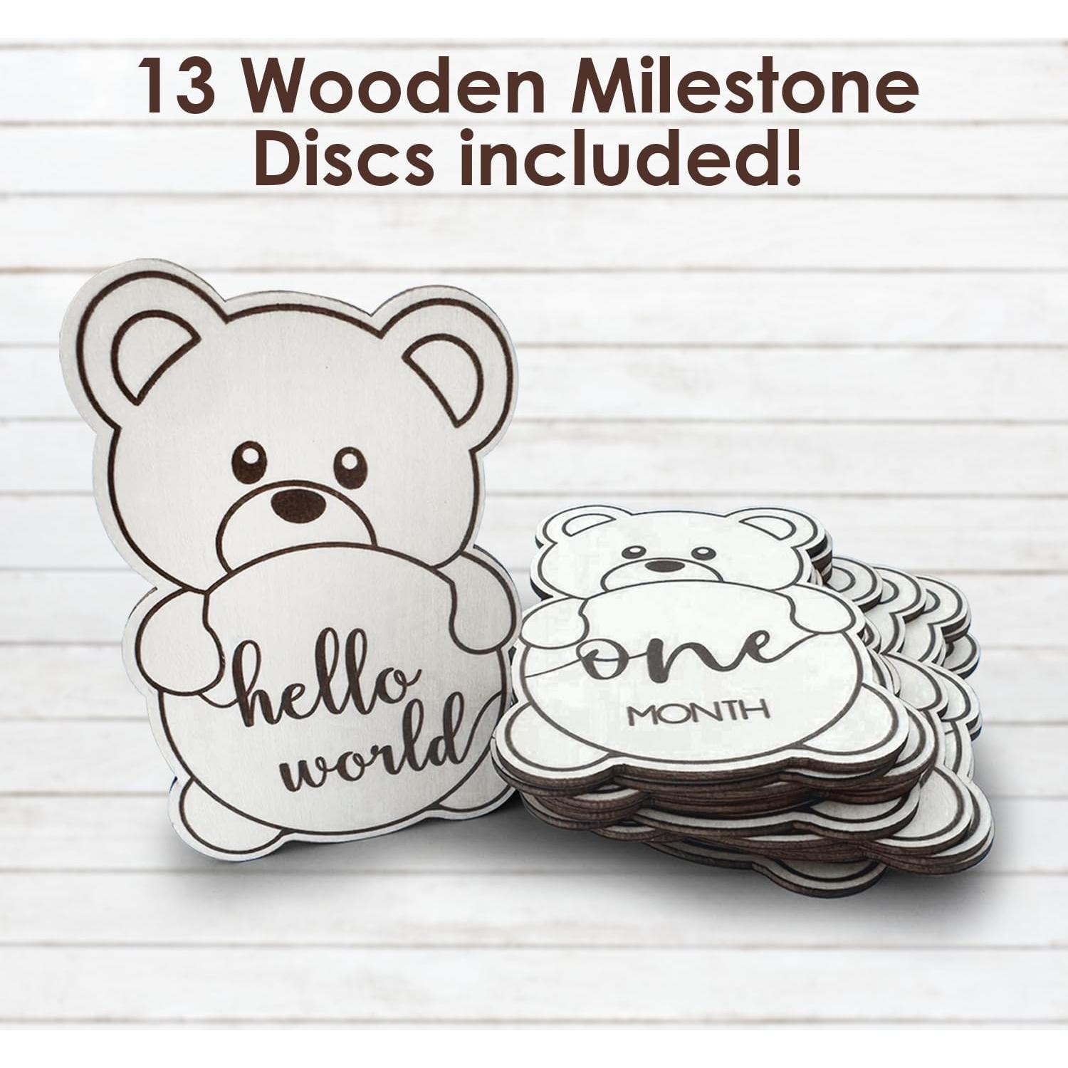 Tarjetas de Hitos Mensuales Bebés Oso de Peluche The Real Bossy Baby