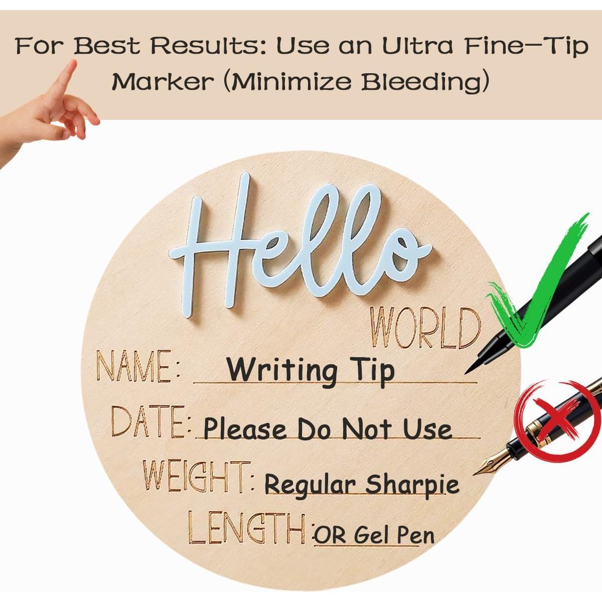 Cartel de Anuncio de Bebé Ylsteed 6" Azul - Tarjeta de Hitos