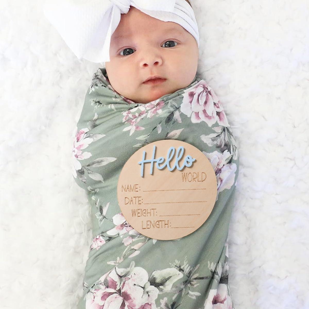 Cartel de Anuncio de Bebé Ylsteed 6" Azul - Tarjeta de Hitos