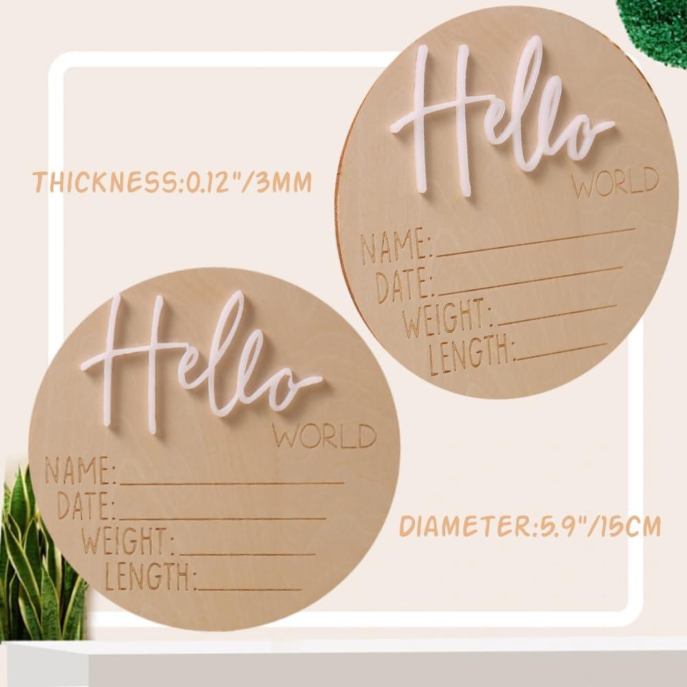 Cartel de Anuncio de Bebé Ylsteed 6" Azul - Tarjeta de Hitos