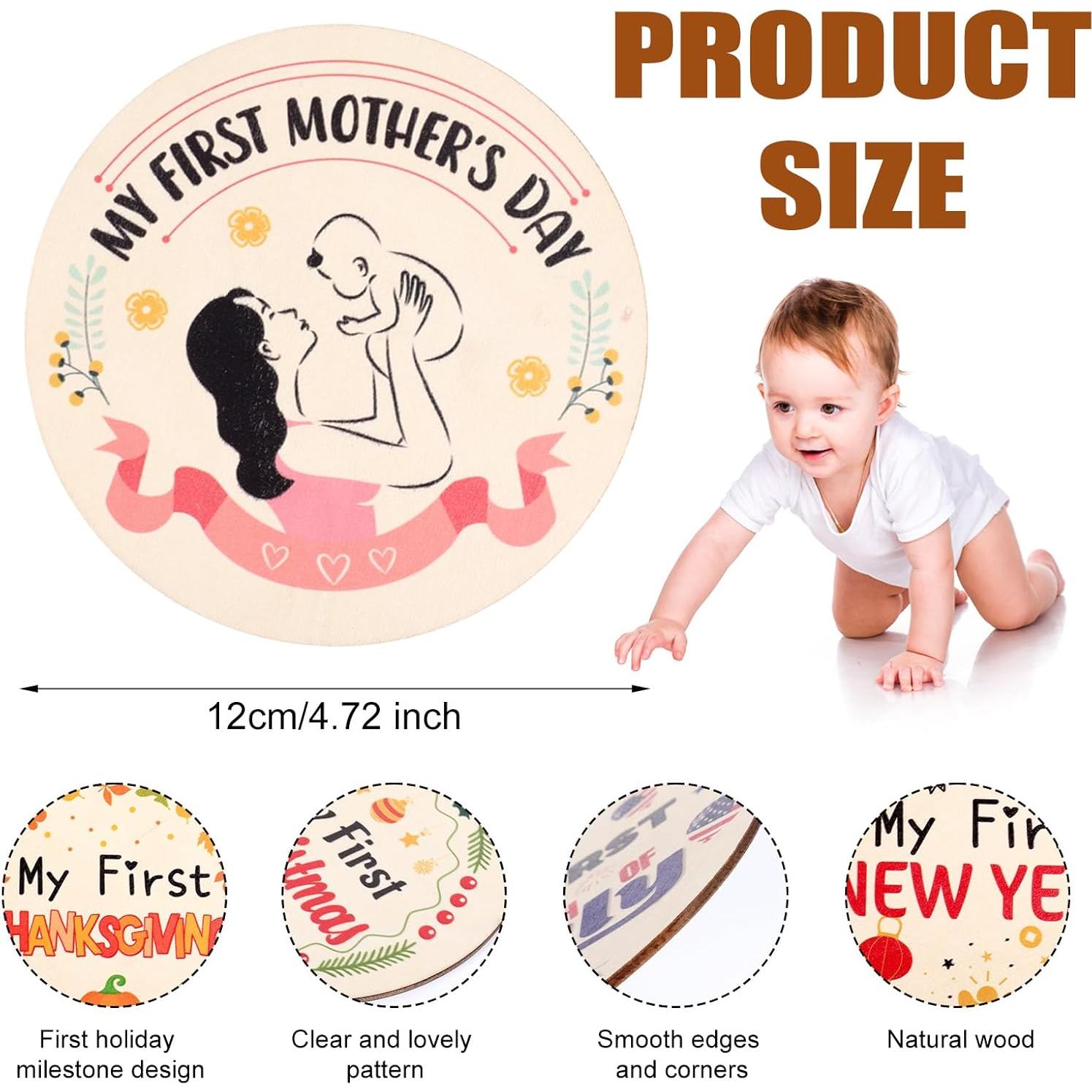 7 Piezas Señales de Hitos de Vacaciones para Bebés Tinoaly